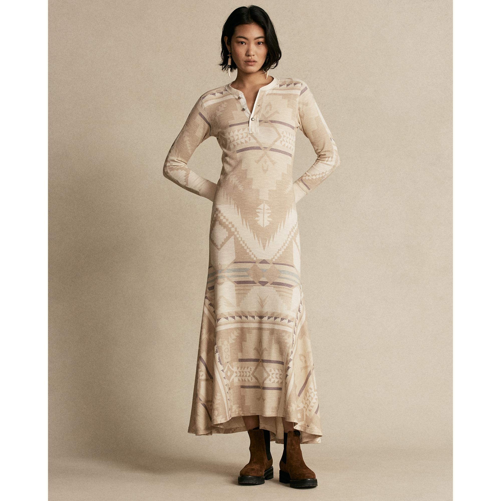 Polo Ralph Lauren Cotton Southwestern Henley Dress in Natural - Lyst