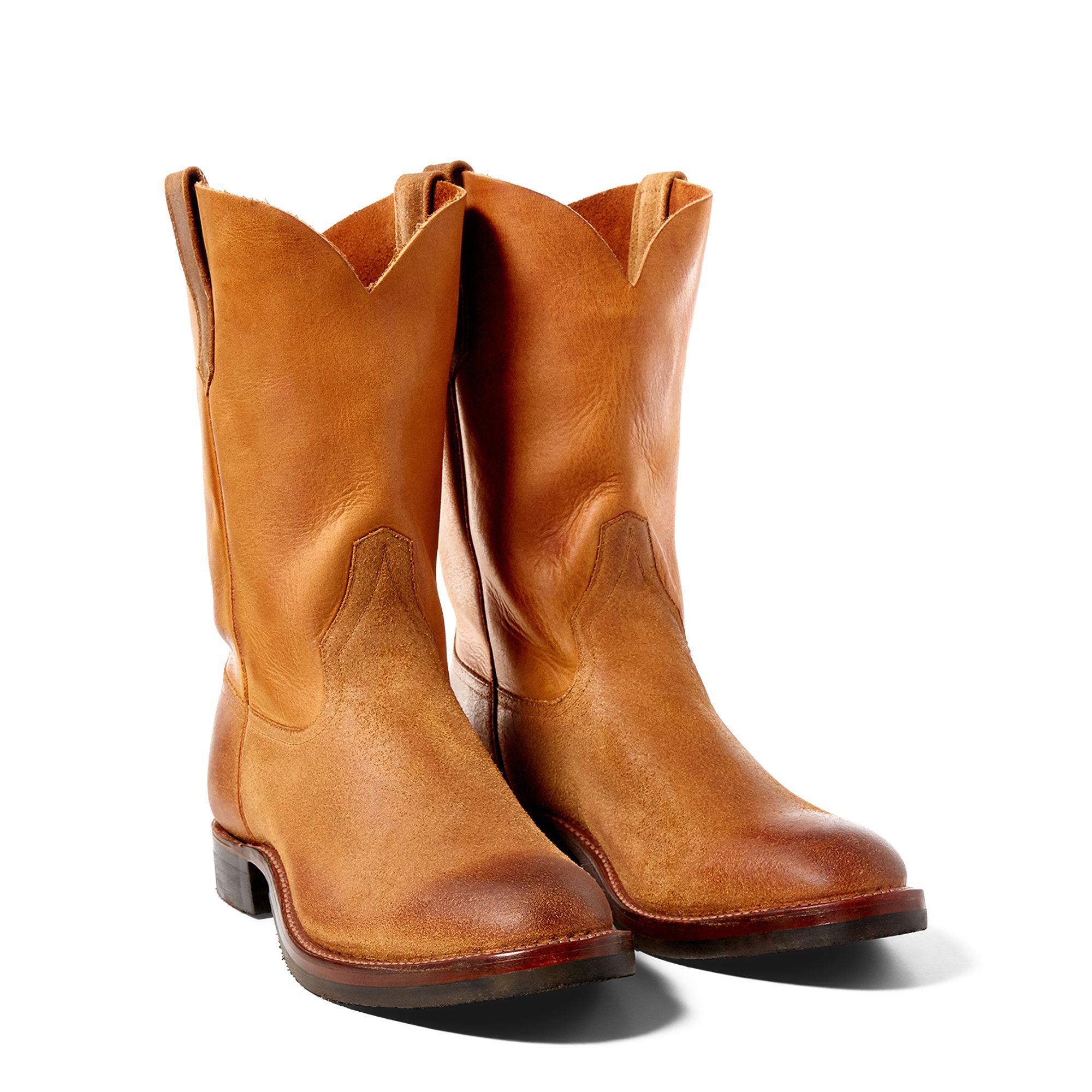 RRL Leather Roper Boot in Brown for Men Lyst