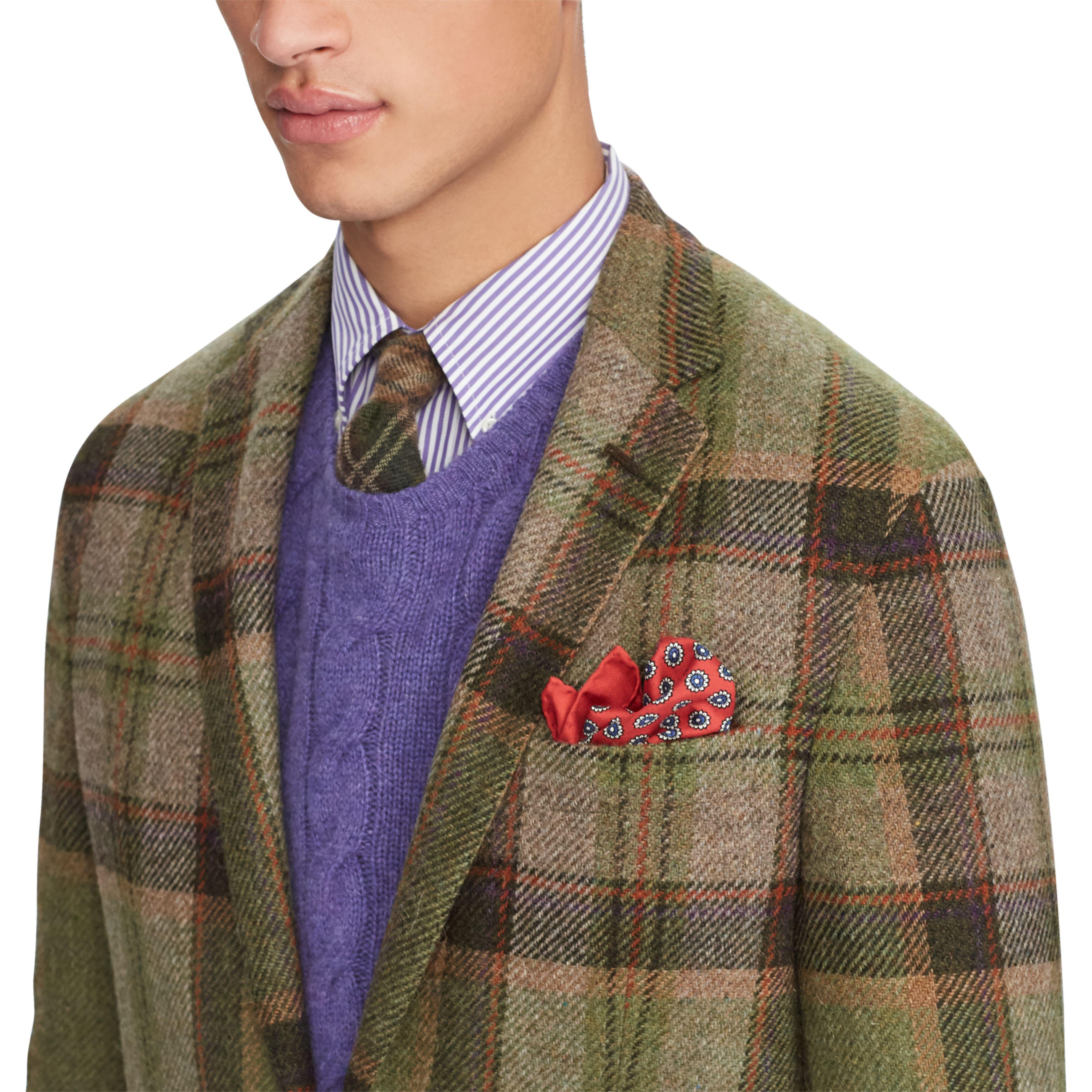 Polo Ralph Lauren Plaid Twill Sport Coat in Green for Men Lyst