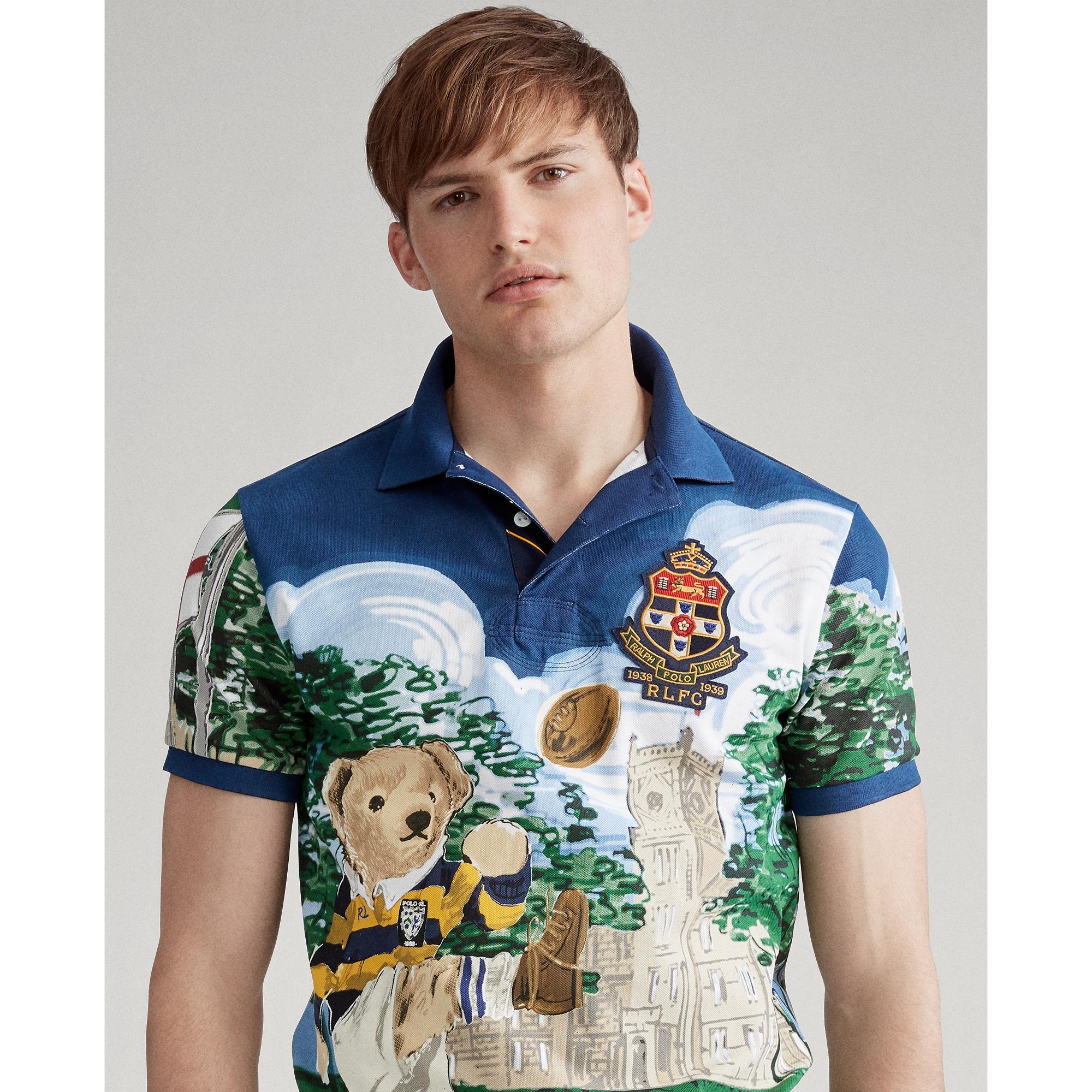 Polo Ralph Lauren Rugby Bear Polo Shirt in Blue for Men | Lyst