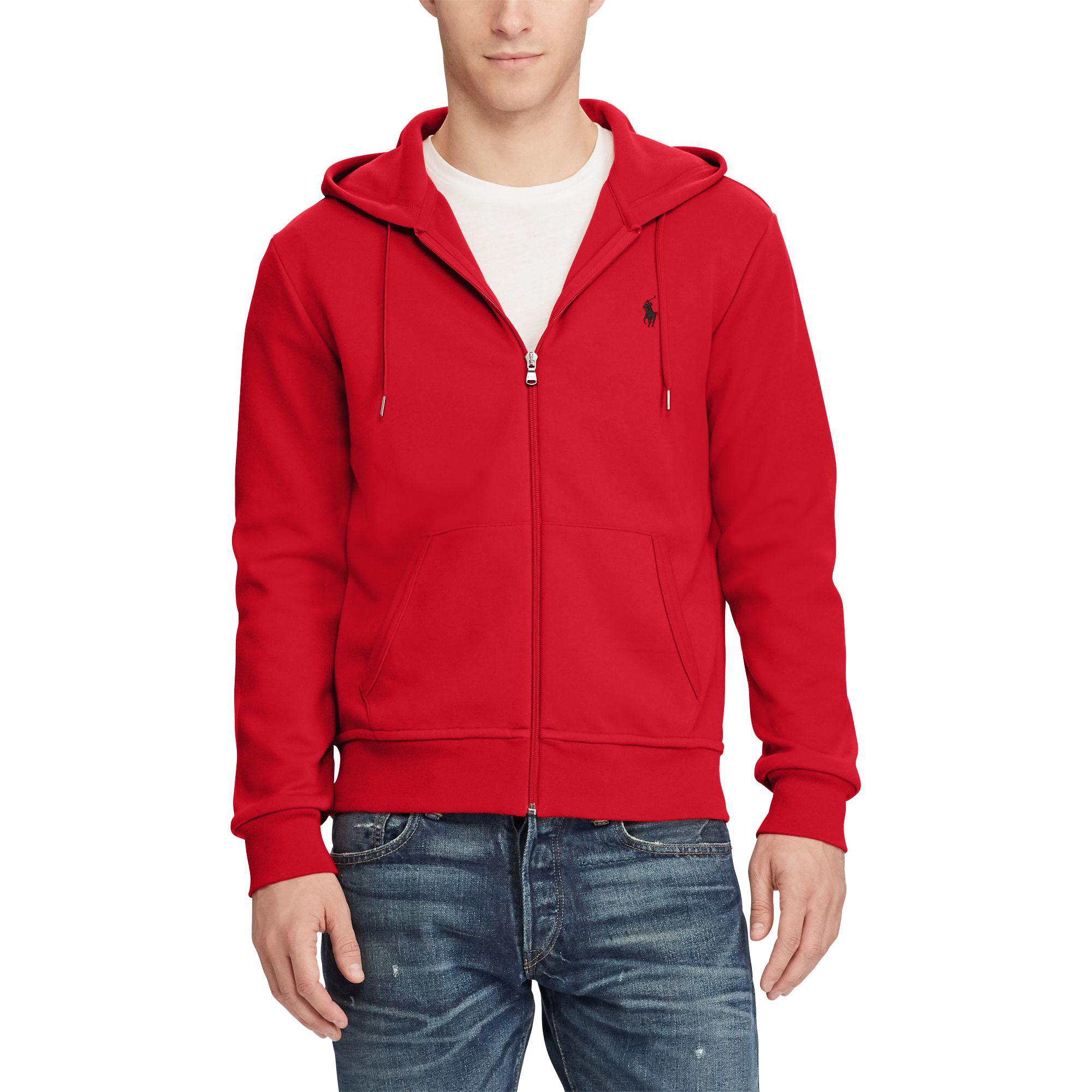 Polo zip up hoodie red 2025