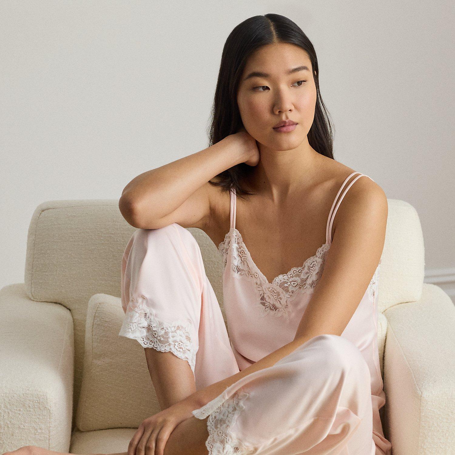 Pyjama Femme Satin Soie - Ensemble Kimono Beige Taille Unique, Neuf Sans étiquettes