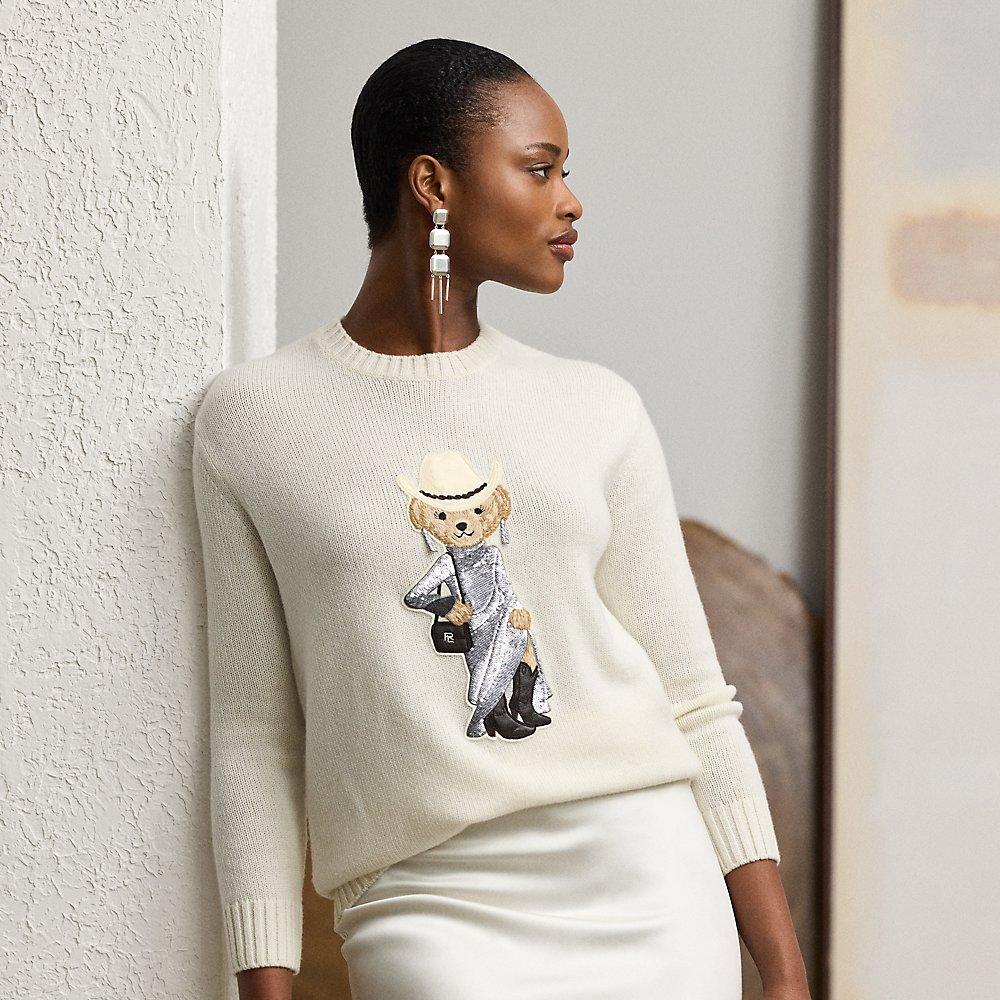 Ralph Lauren Ralph Lauren Western Polo Bear Cashmere Sweater in