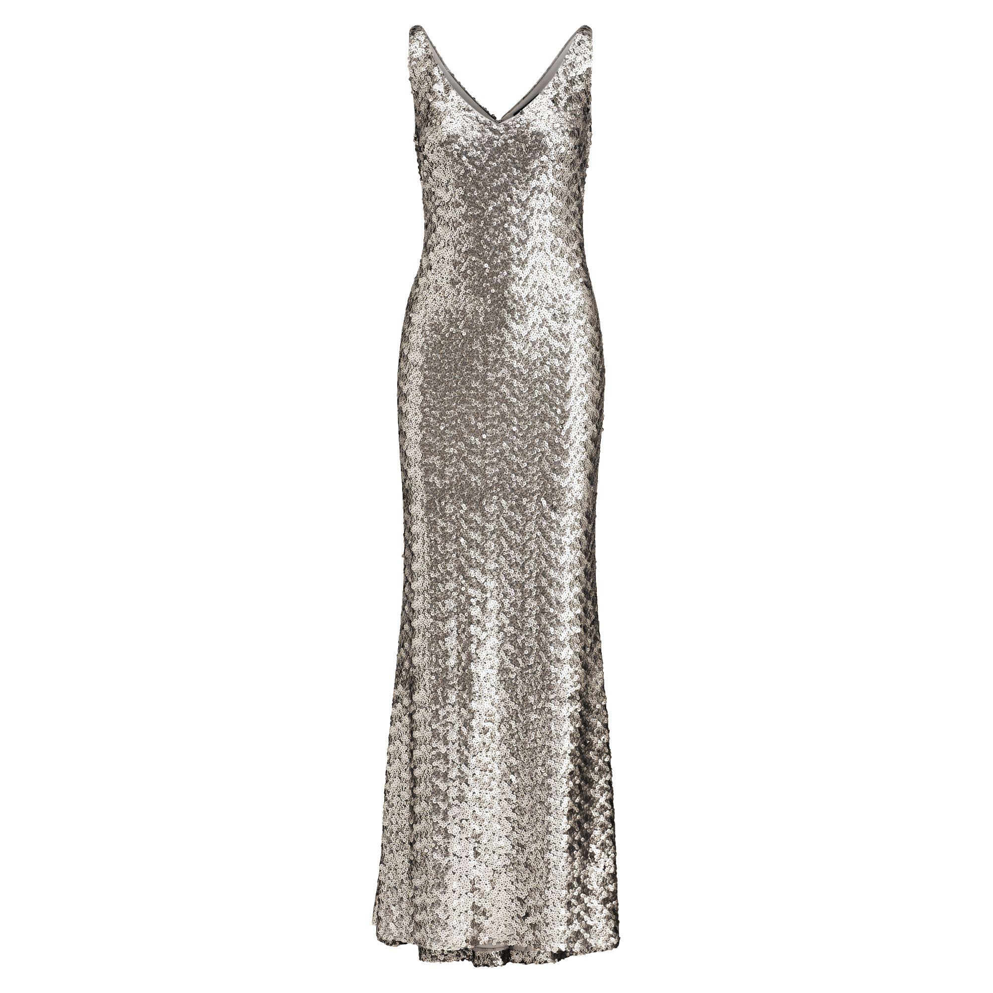 Ralph Lauren Sequined Evening Gown in Metallic | Lyst