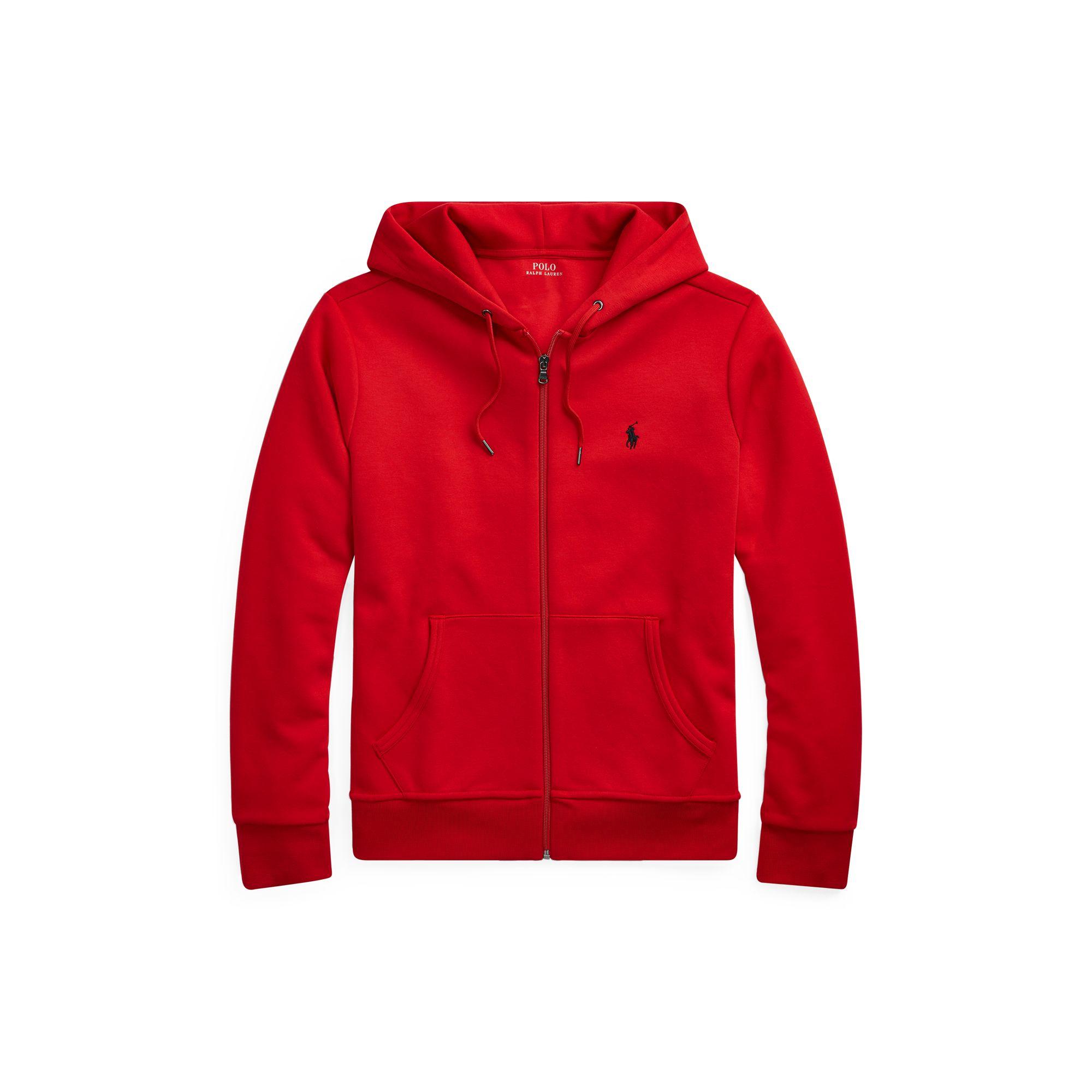 Polo Ralph Lauren Double-knit Full-zip Hoodie in Red for Men | Lyst