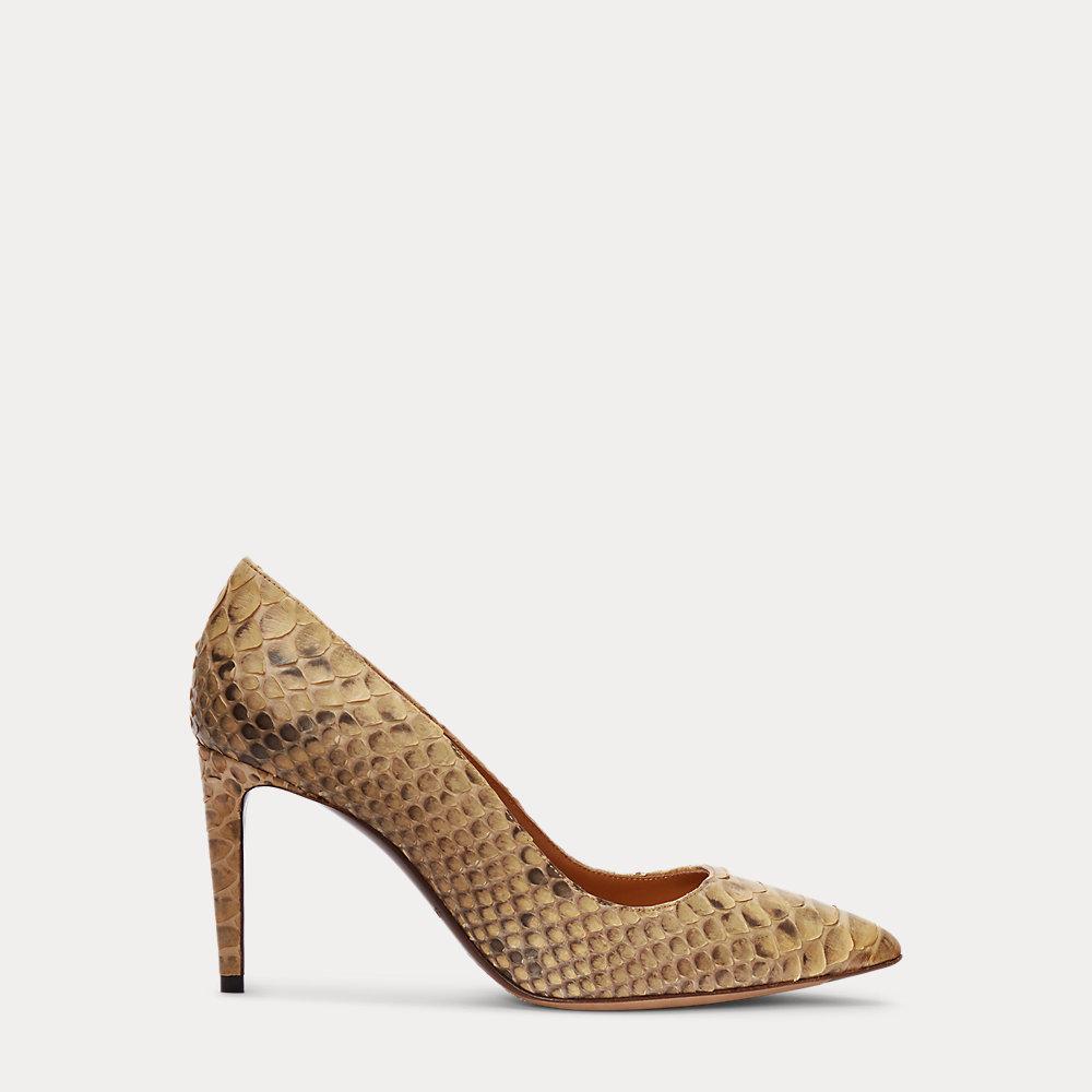 Ralph Lauren Ralph Lauren Armissa Python Pump in Metallic | Lyst