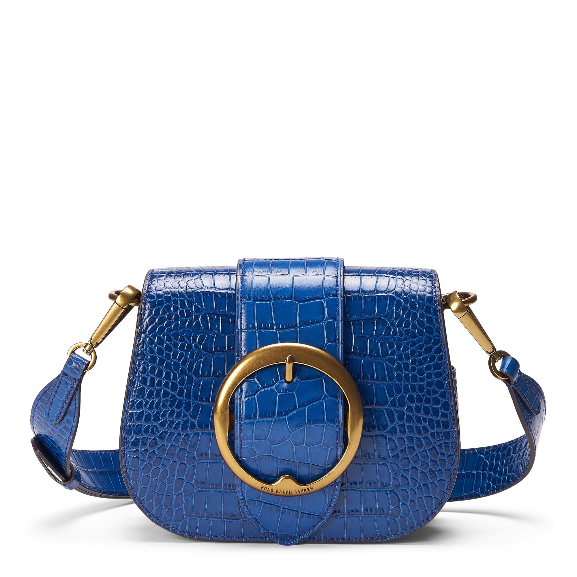 Ralph Lauren Crocodile-print Lennox Bag in Blue | Lyst