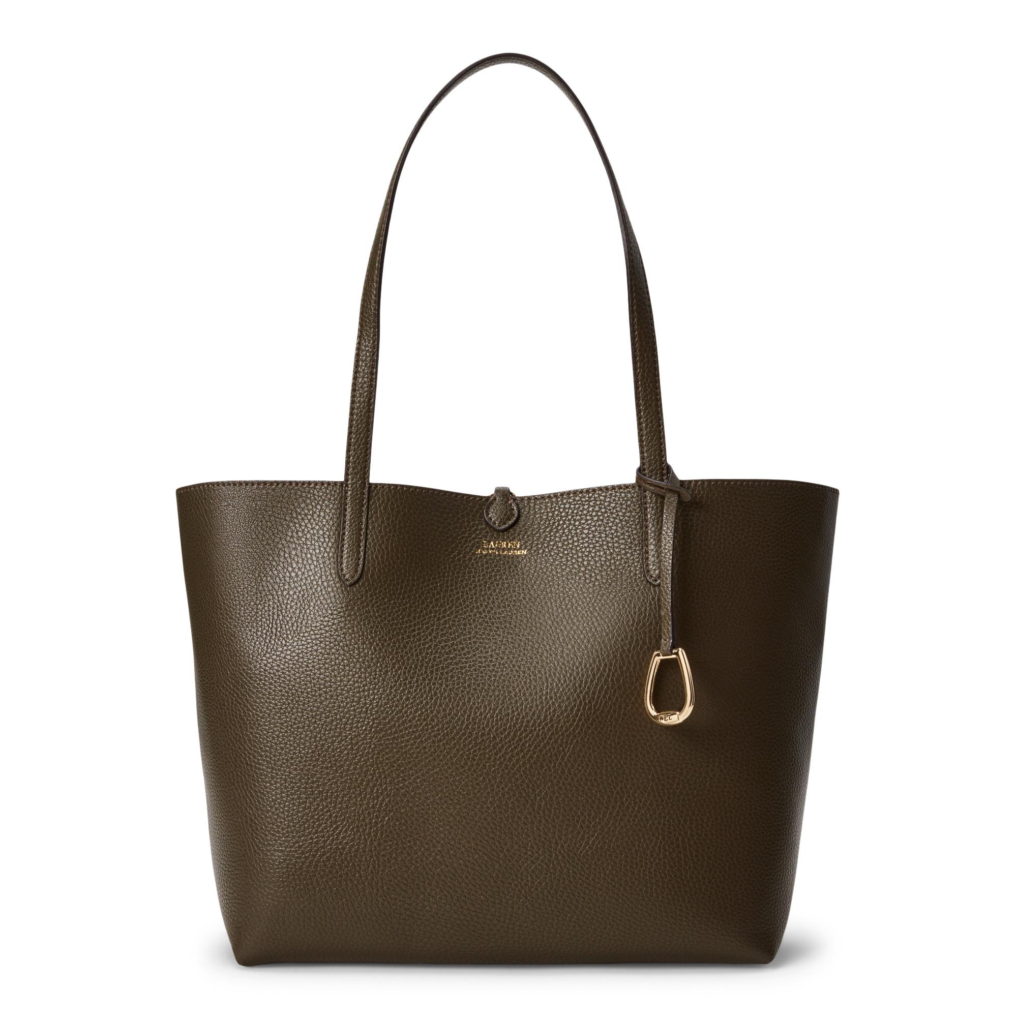 Ralph Lauren Fauxleather Reversible Tote in Vanilla (Green) Lyst