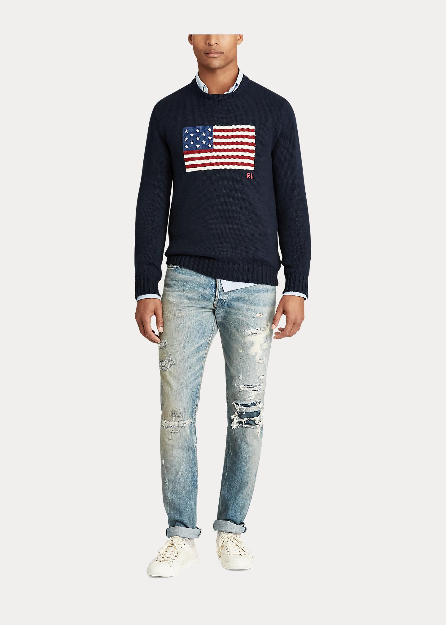 iconic flag sweater ralph lauren