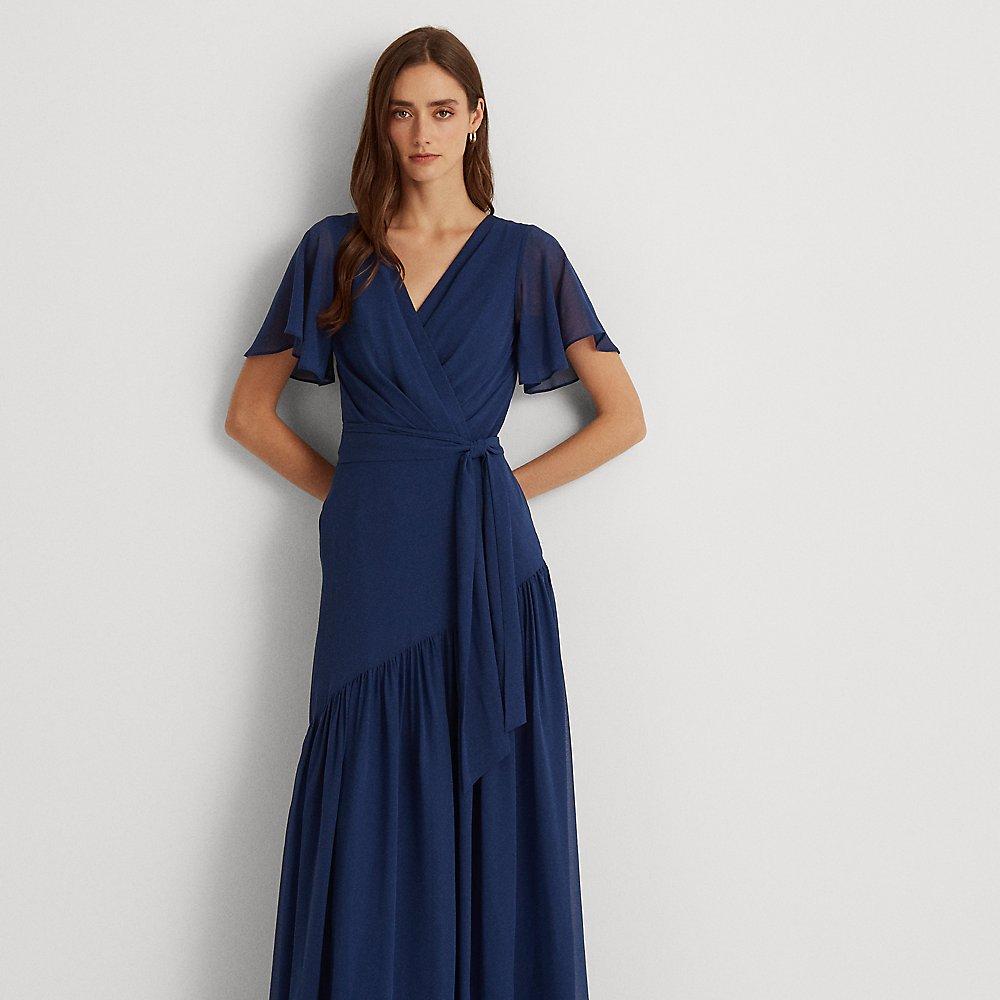 Lauren Ralph Lauren | Dresses | Lauren Ralph Lauren Floral Crinkled Georgette Gown | Poshmark