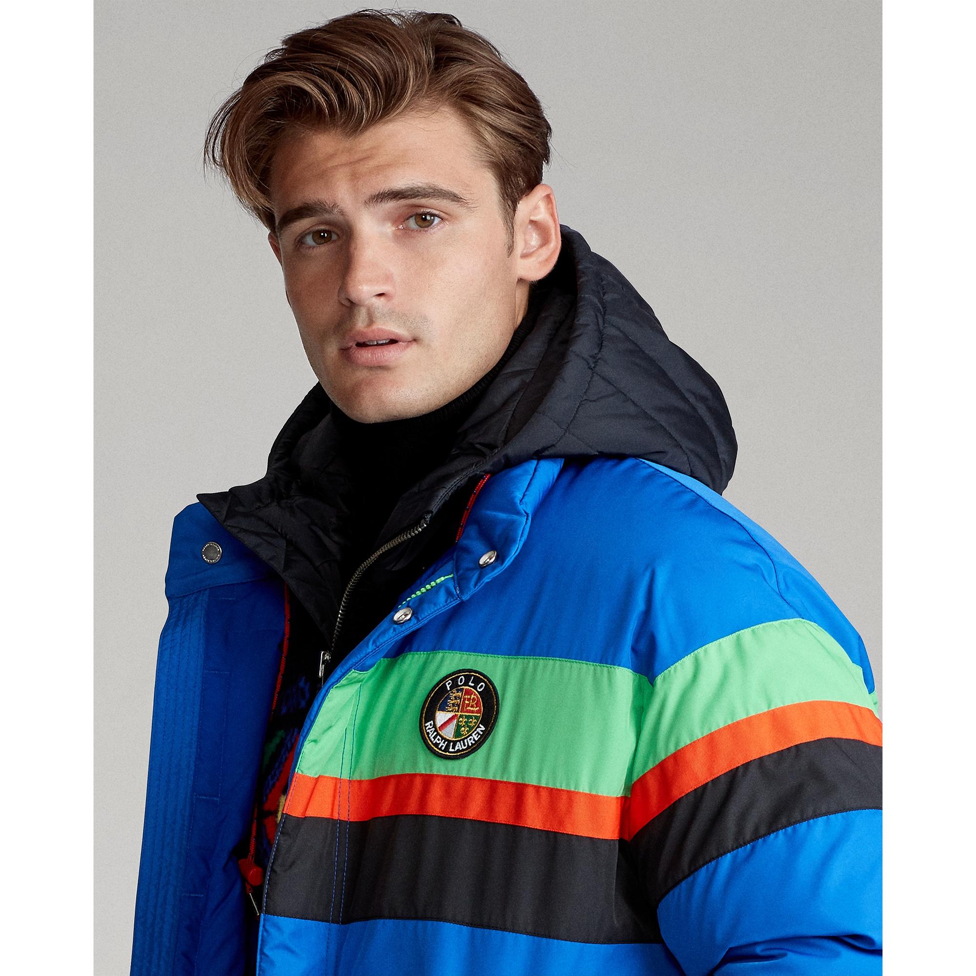 Polo Striped Down Jacket Flash Sales 