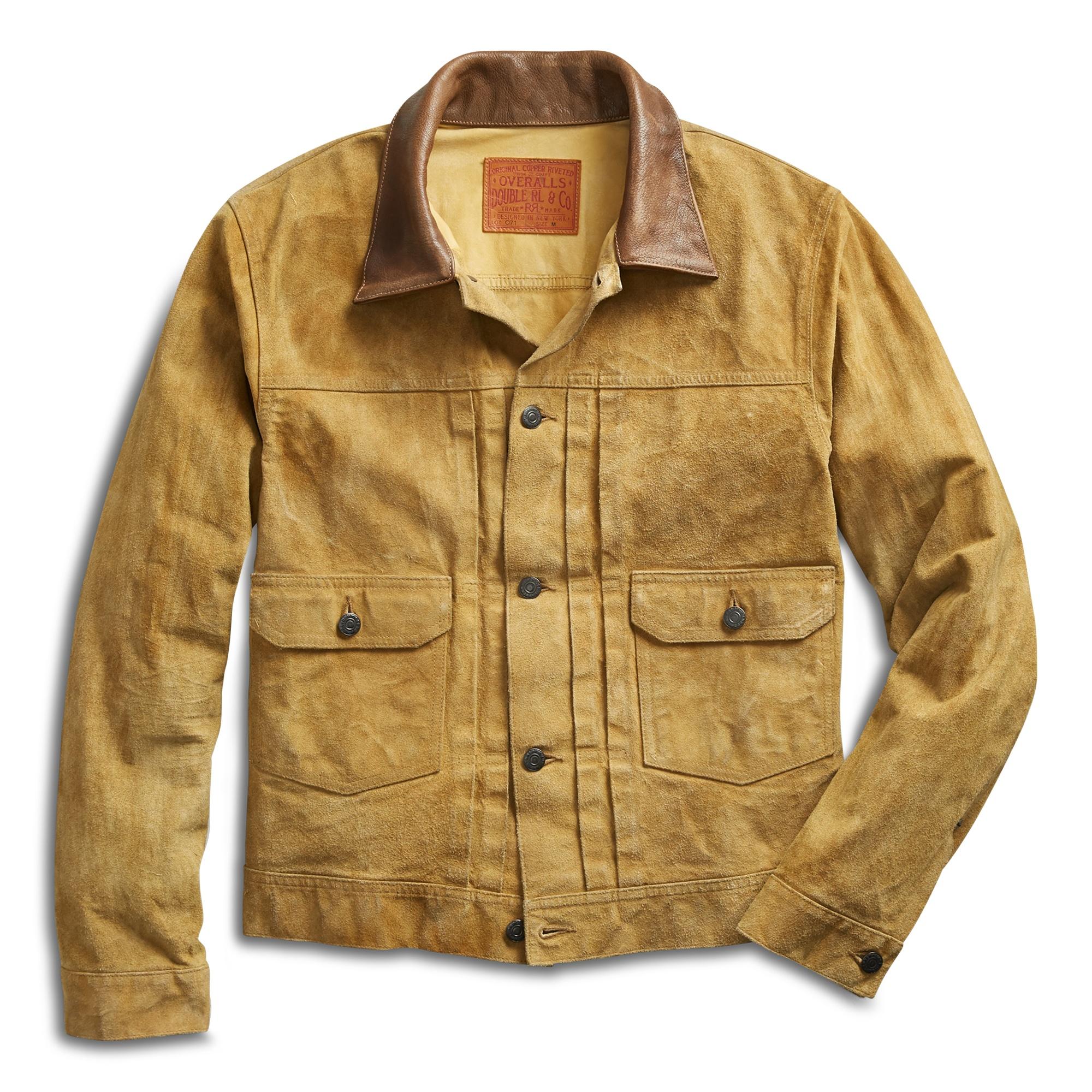 RRL Roughout-suede Jacket in Tan (Brown) for Men - Lyst