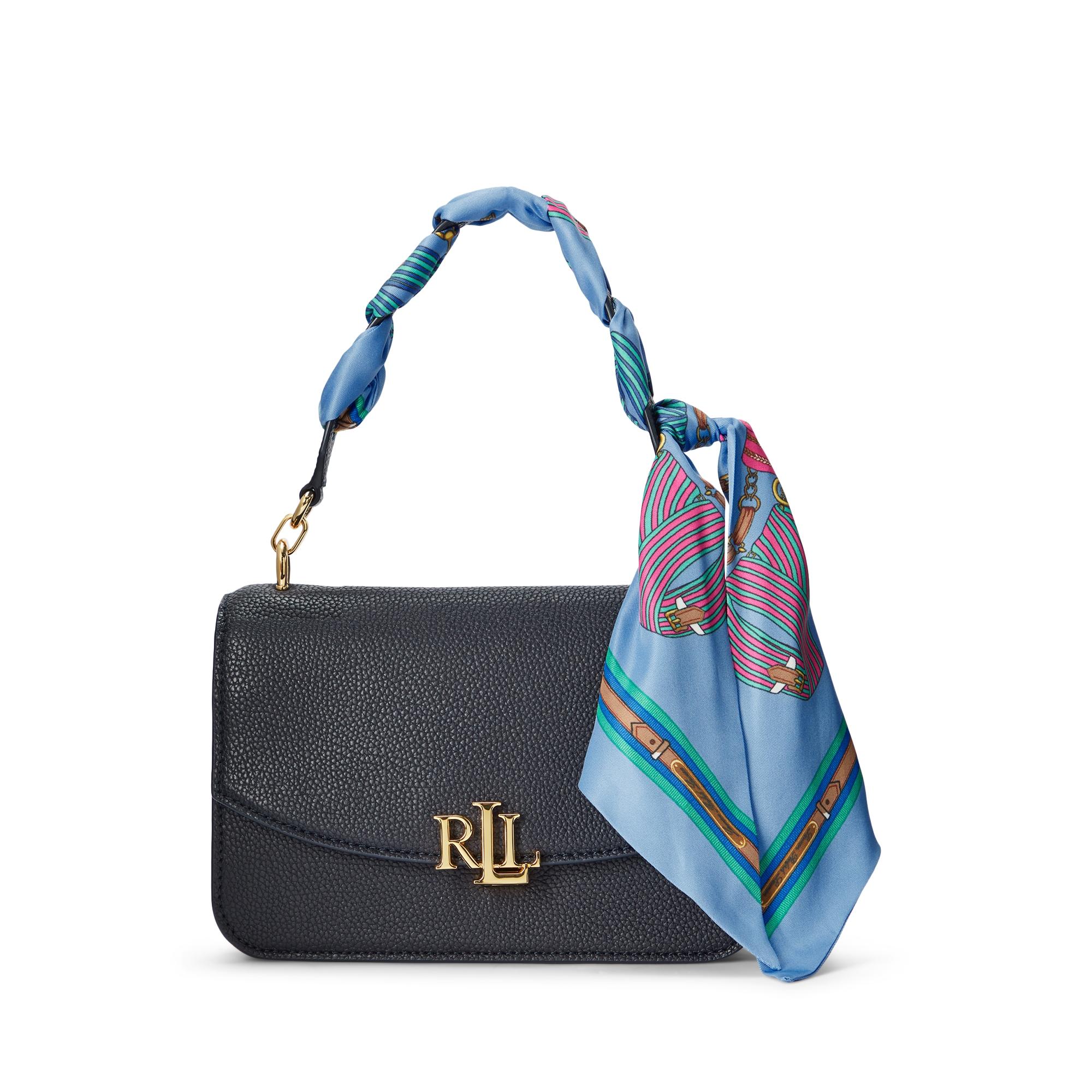 Lauren by Ralph Lauren Leather Ralph Lauren Print-scarf Madison Crossbody  Bag in Blue | Lyst