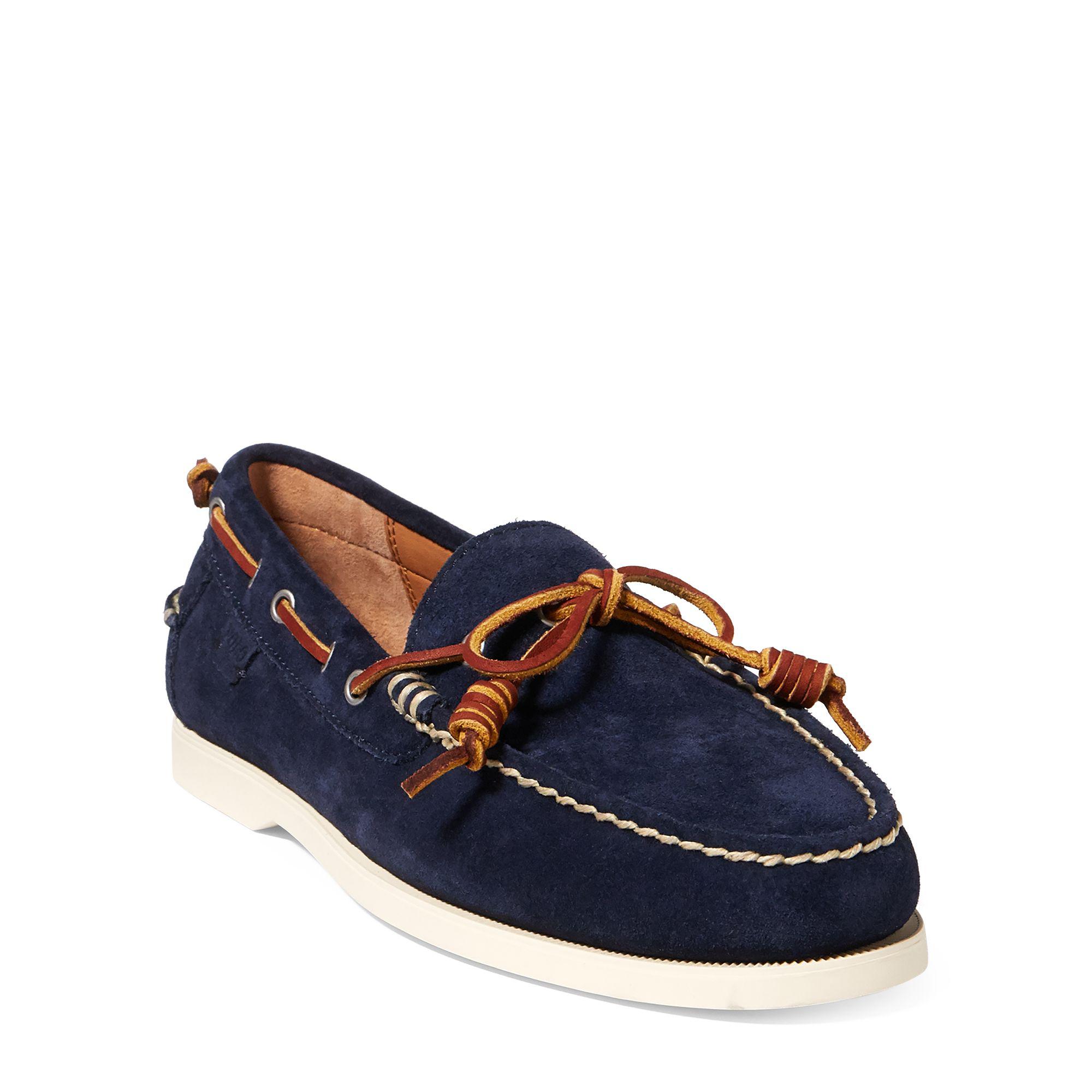 ralph lauren blue suede shoes