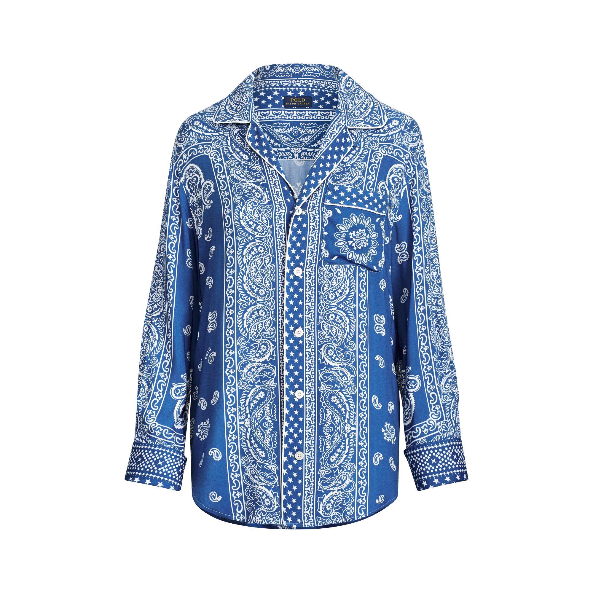 Polo Ralph Lauren Bandanna-print Twill Shirt in Blue | Lyst