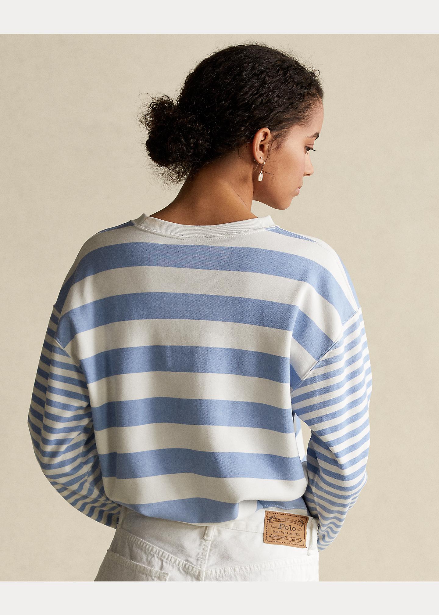 Polo Ralph Lauren Fleece-Sweatshirt mit Streifen in Blau | Lyst DE