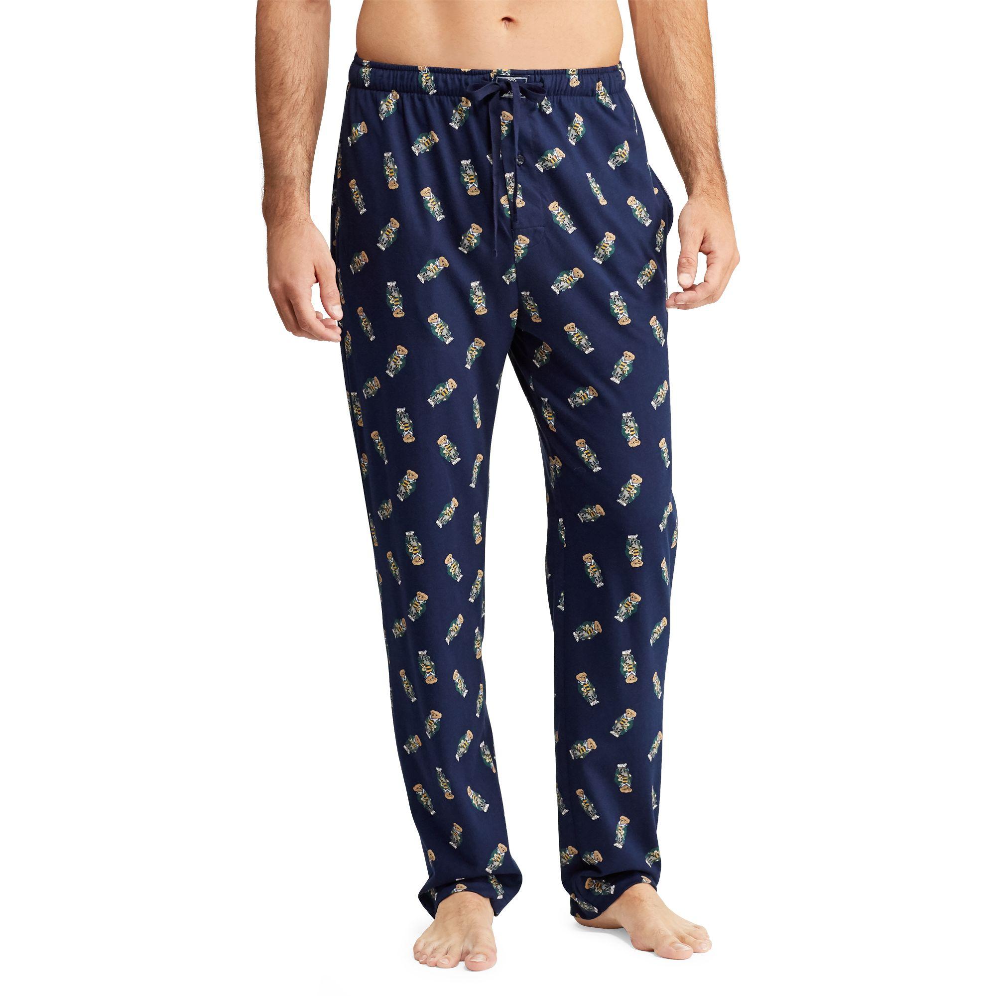 Polo Ralph Lauren Polo Bear Cotton Pajama Pant in Blue for Men | Lyst