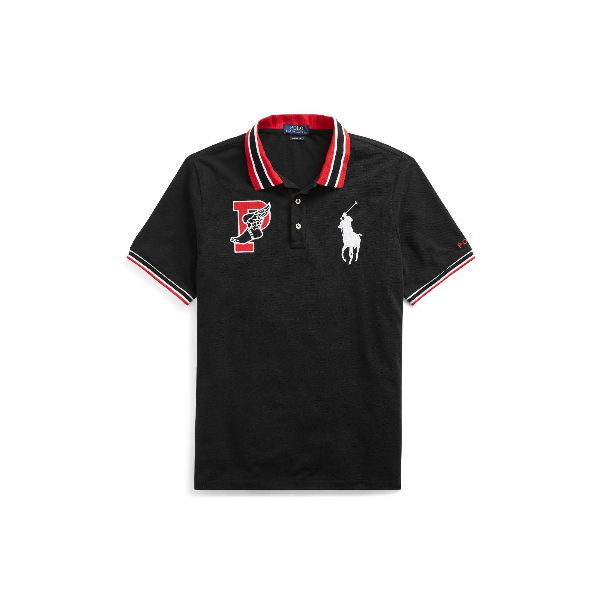 Polo Ralph Lauren Cotton Classic Fit P-wing Mesh Polo in Black for 
