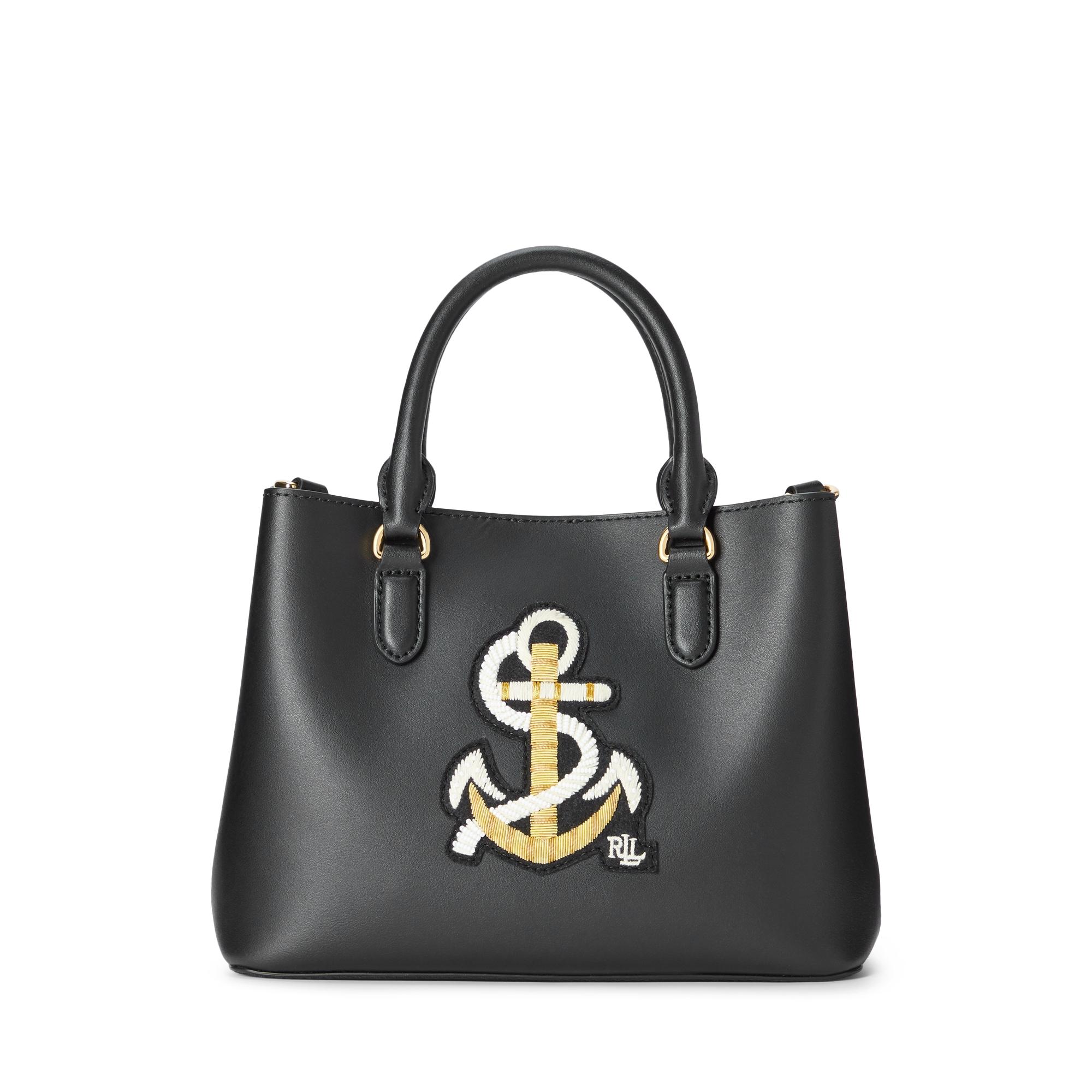 Ralph Lauren Ralph Lauren Bullion Mini Marcy Ii Satchel in Black | Lyst