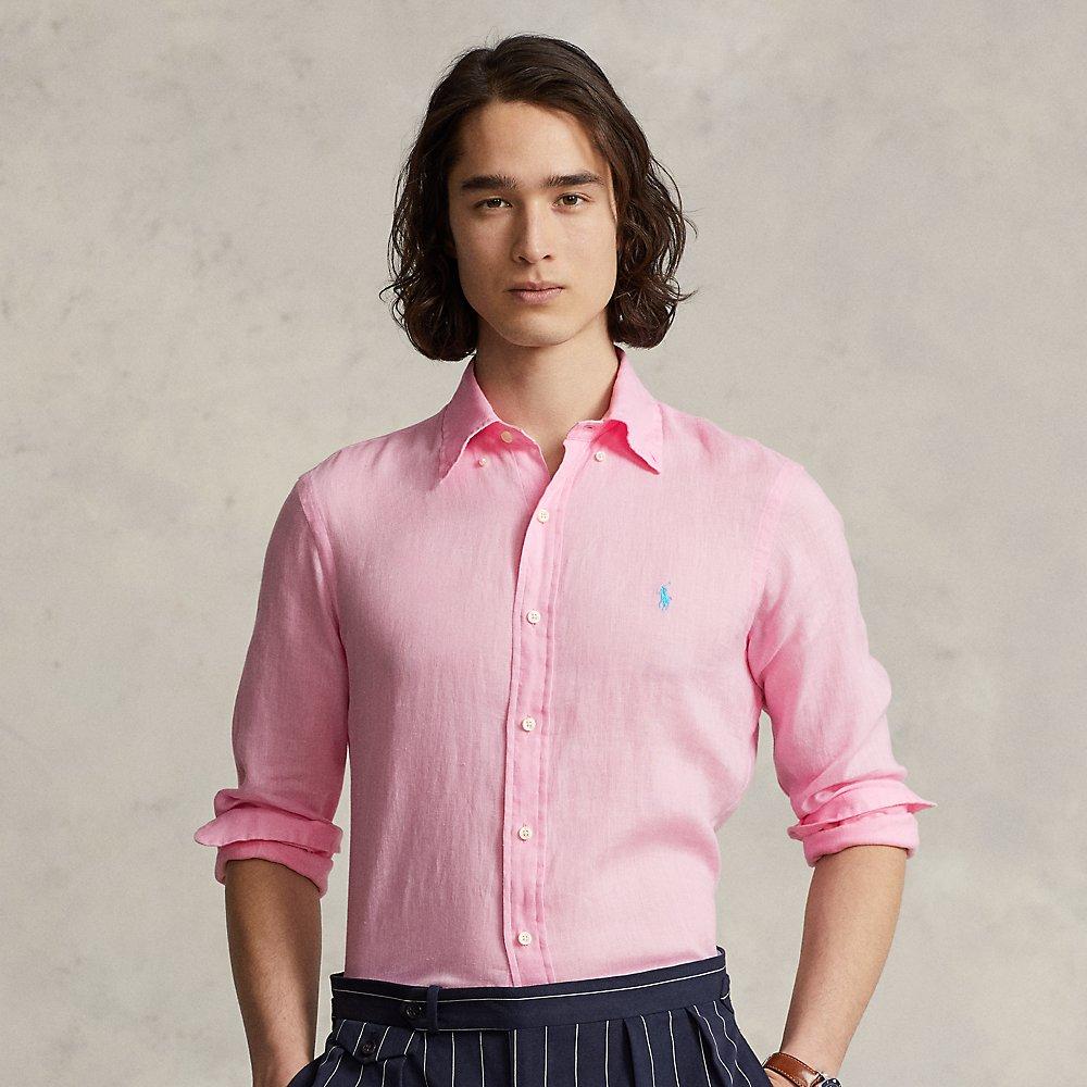Camicia in lino Custom-Fit da Uomo di Polo Ralph Lauren in Rosa | Lyst