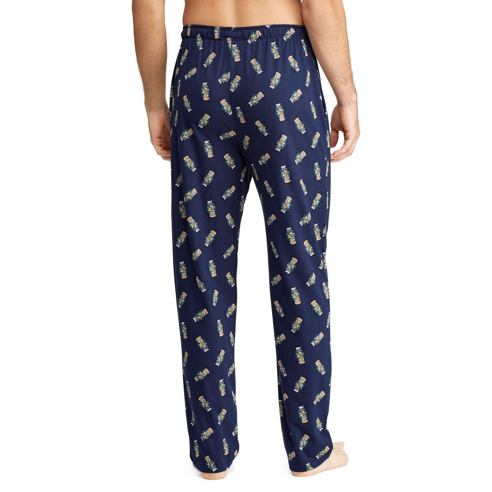 Polo Ralph Lauren Polo Bear Cotton Pajama Pant in Navy (Blue) for Men ...