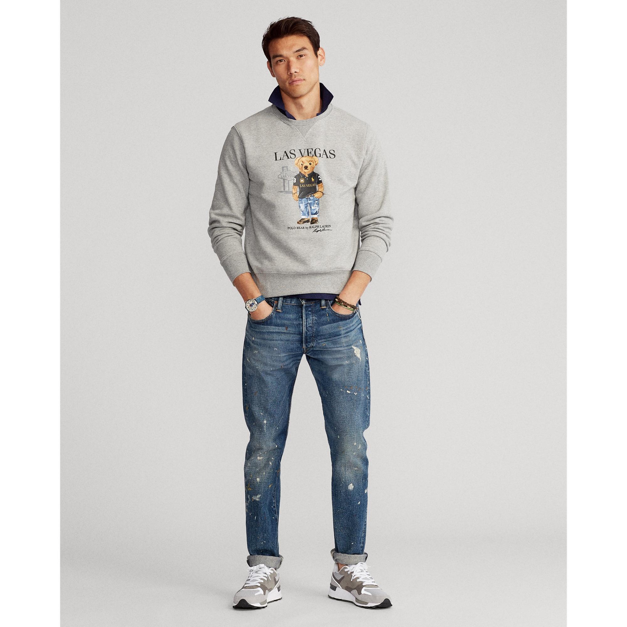 Ralph Lauren Fleece Polo Bear - Las Vegas Bear Sweatshirt in Grey (Gray) for Men - Lyst