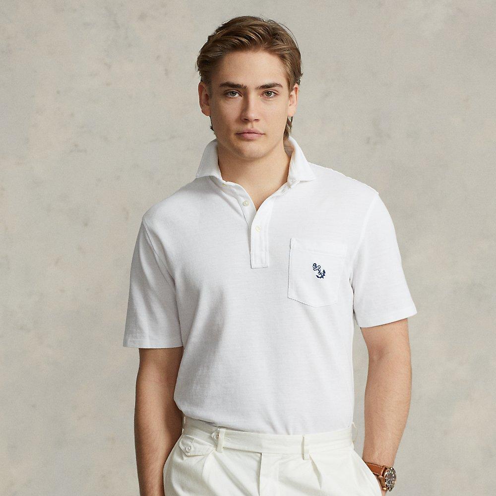 Polo Ralph Lauren Classic Fit Anchor Mesh Polo Shirt in White for Men ...