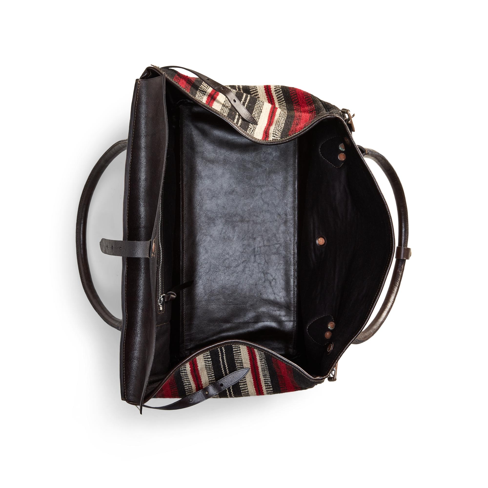 Ralph Lauren Handwoven Jacquard & Leather Bag in Black for Men | Lyst