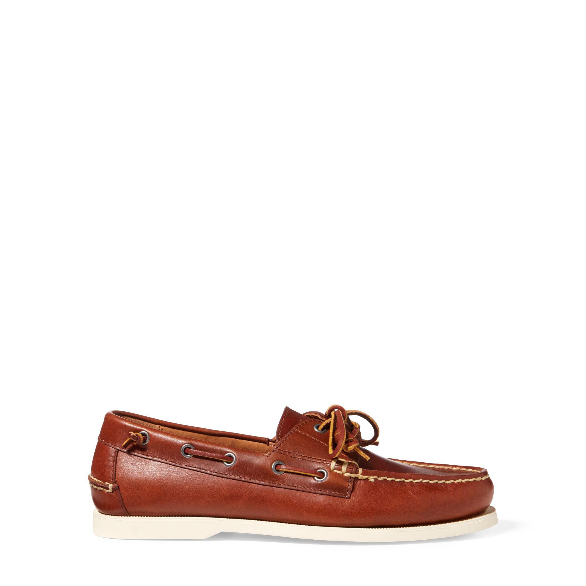 Polo Ralph Lauren Merton Leather Boat Shoe in Brown for Men - Lyst