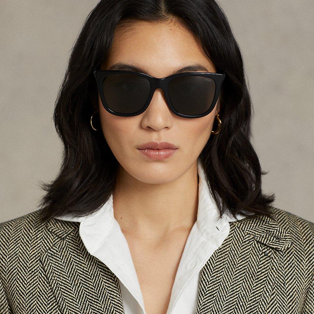 Ralph Lauren Polo Wayfarer Sunglasses in Black | Lyst