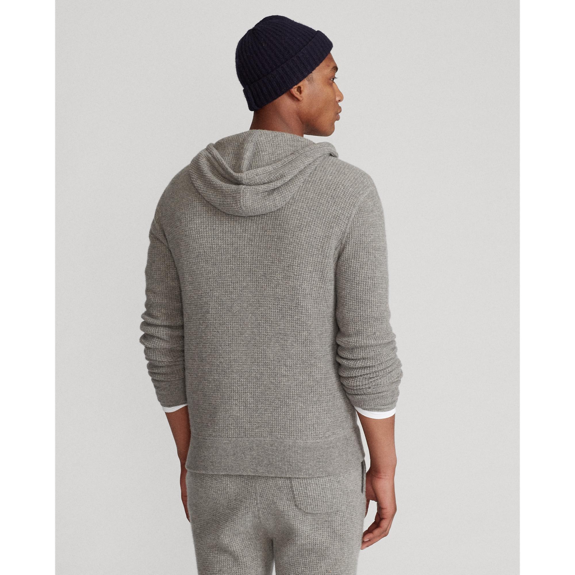 Polo Ralph Lauren Washable Cashmere Hooded Jumper in Gray for Men - Lyst