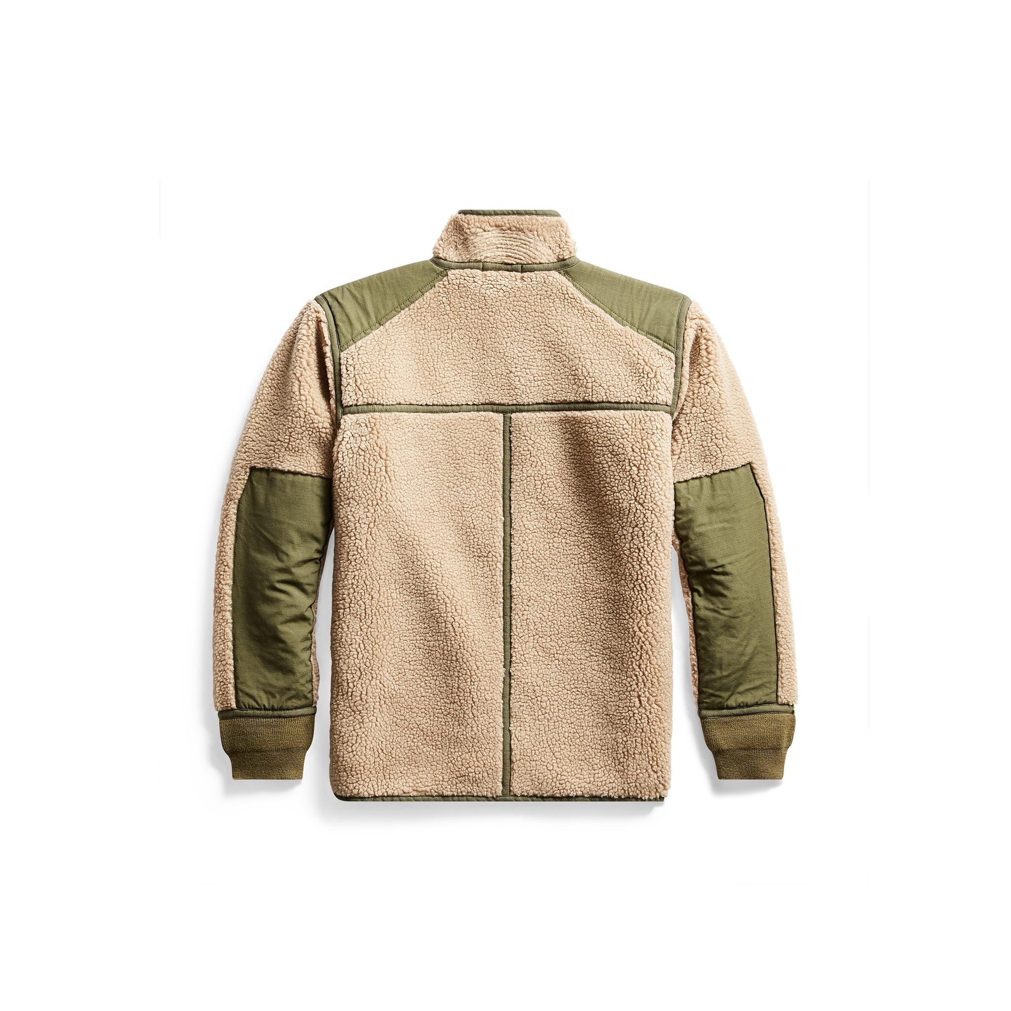 RRL Ripstop-panelled Fleece Jacket in 