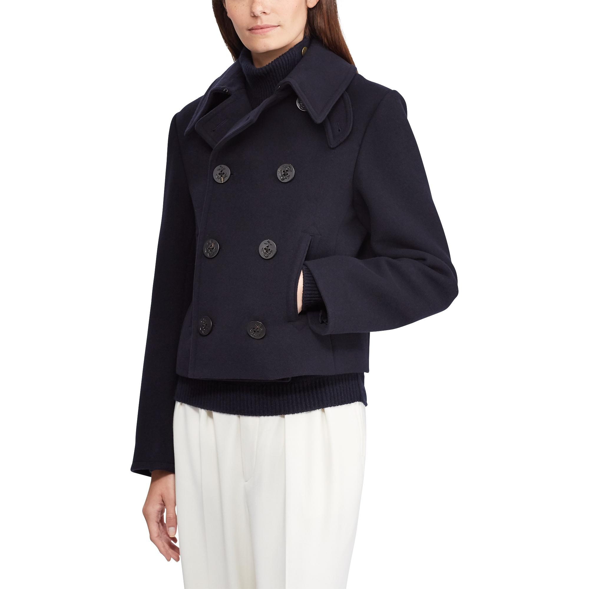 cropped peacoat