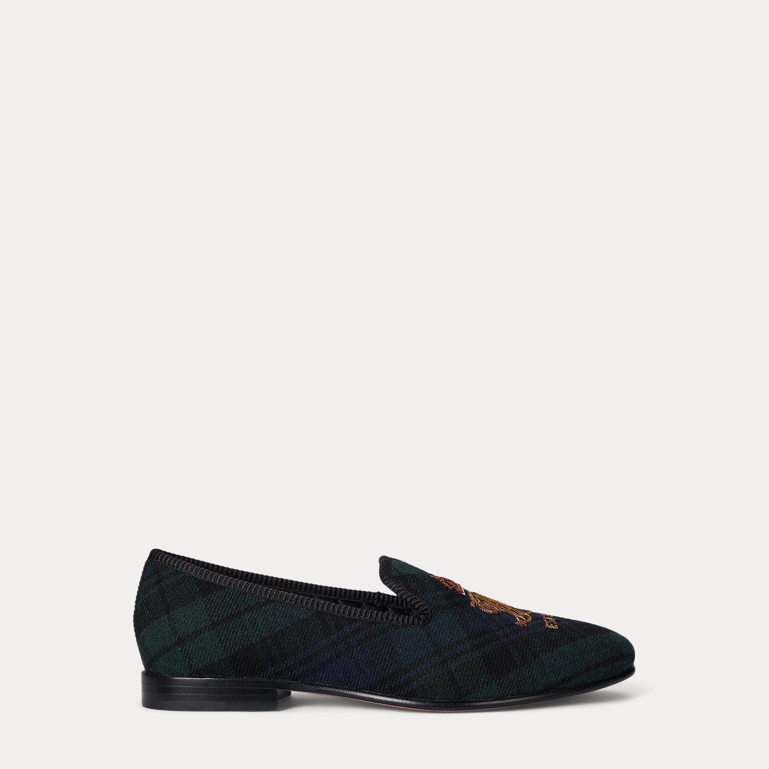 Ralph Lauren Blackwatch Tartan Wool Paxton Bullion Crest Slippers Ralph Lauren Gent main image 4