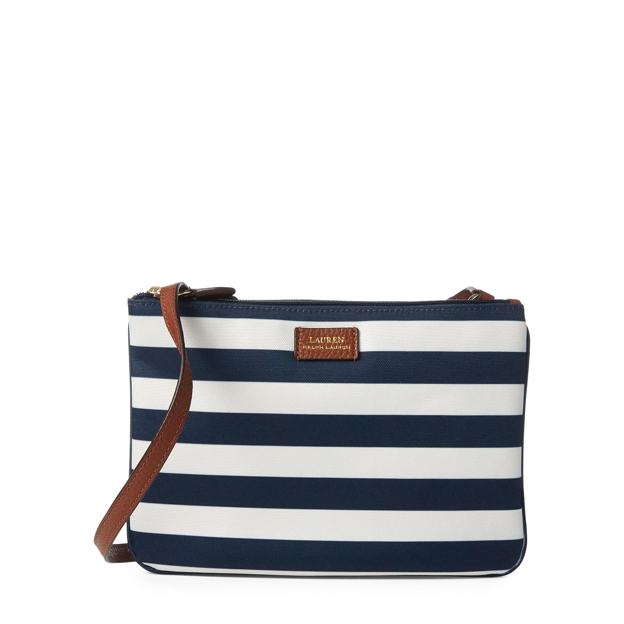 Ralph Lauren Synthetic Nylon Crossbody Bag in Navy Stripe (Blue) Lyst