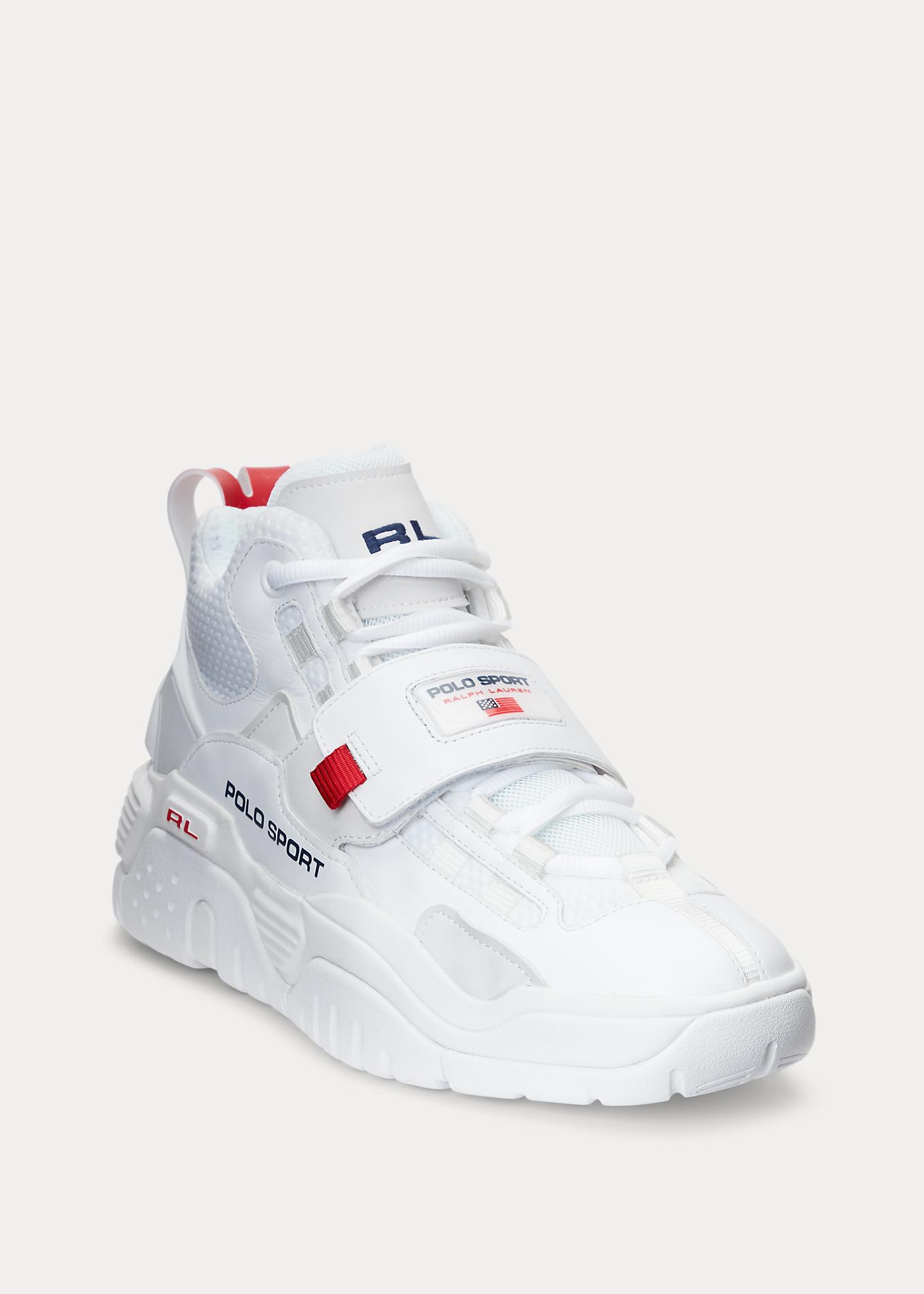 Polo Ralph Lauren Ps100 High-top Trainer in White for Men | Lyst UK