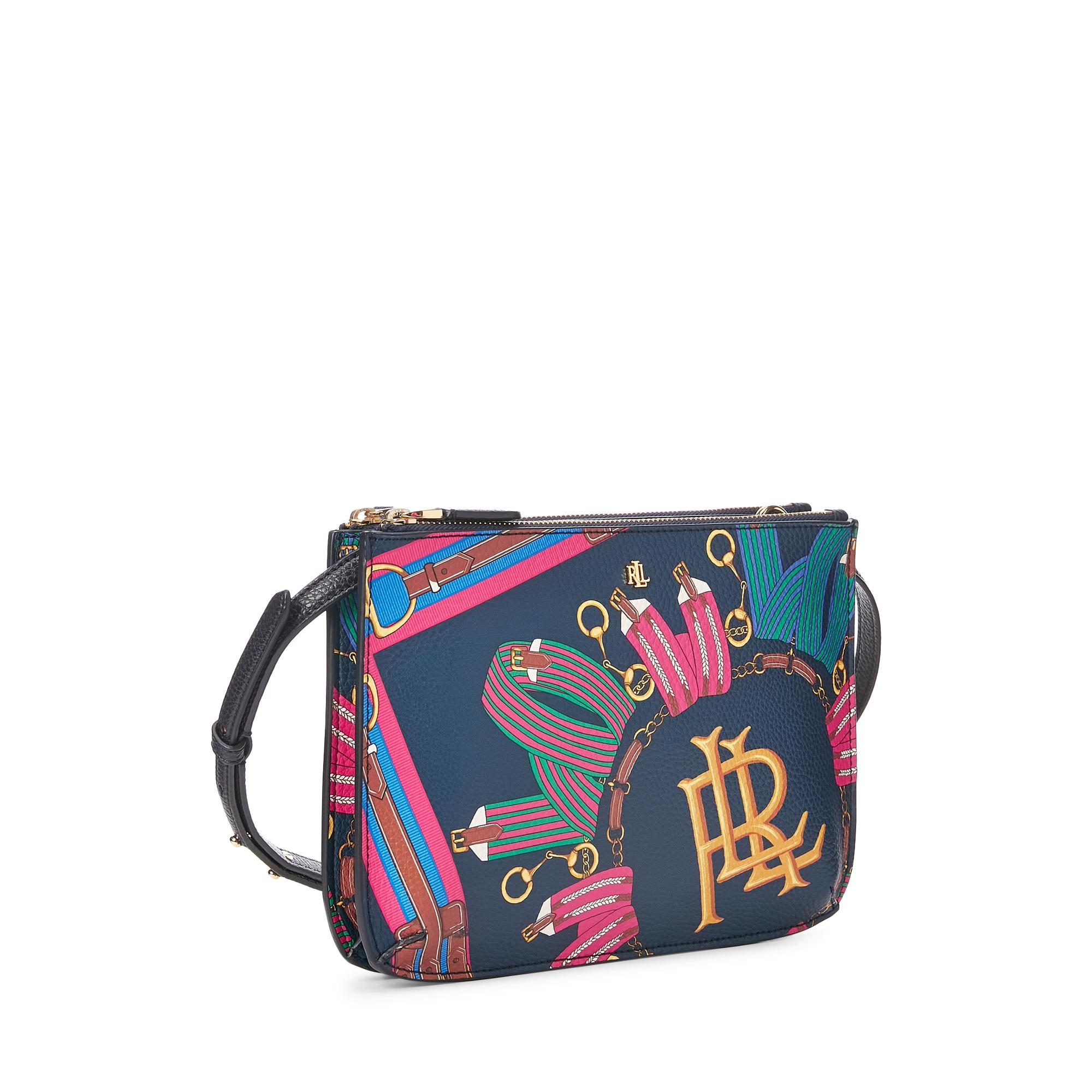 Ralph Lauren Printed Faux-leather Carter Crossbody in Blue | Lyst