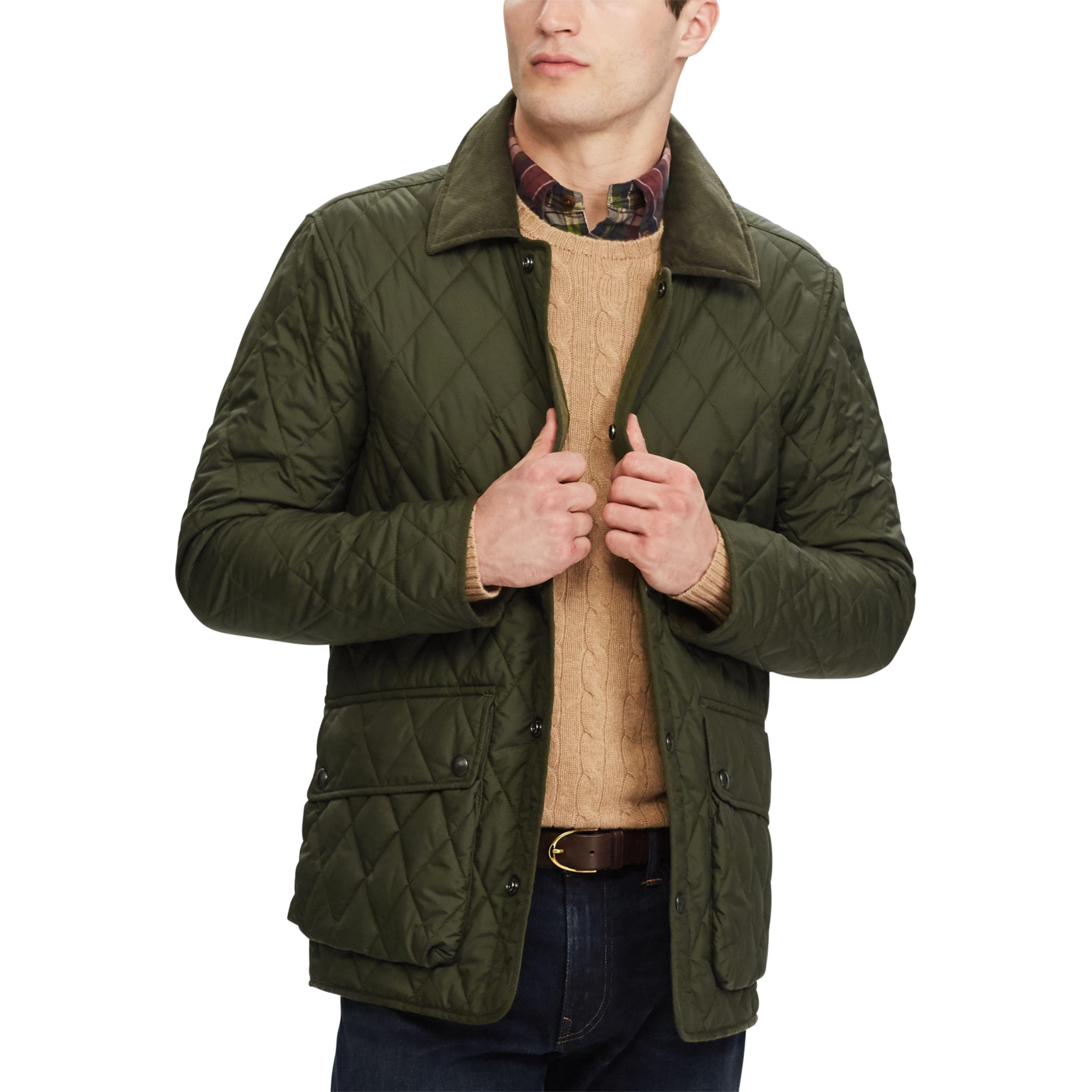 polo ralph lauren iconic quilted car coat