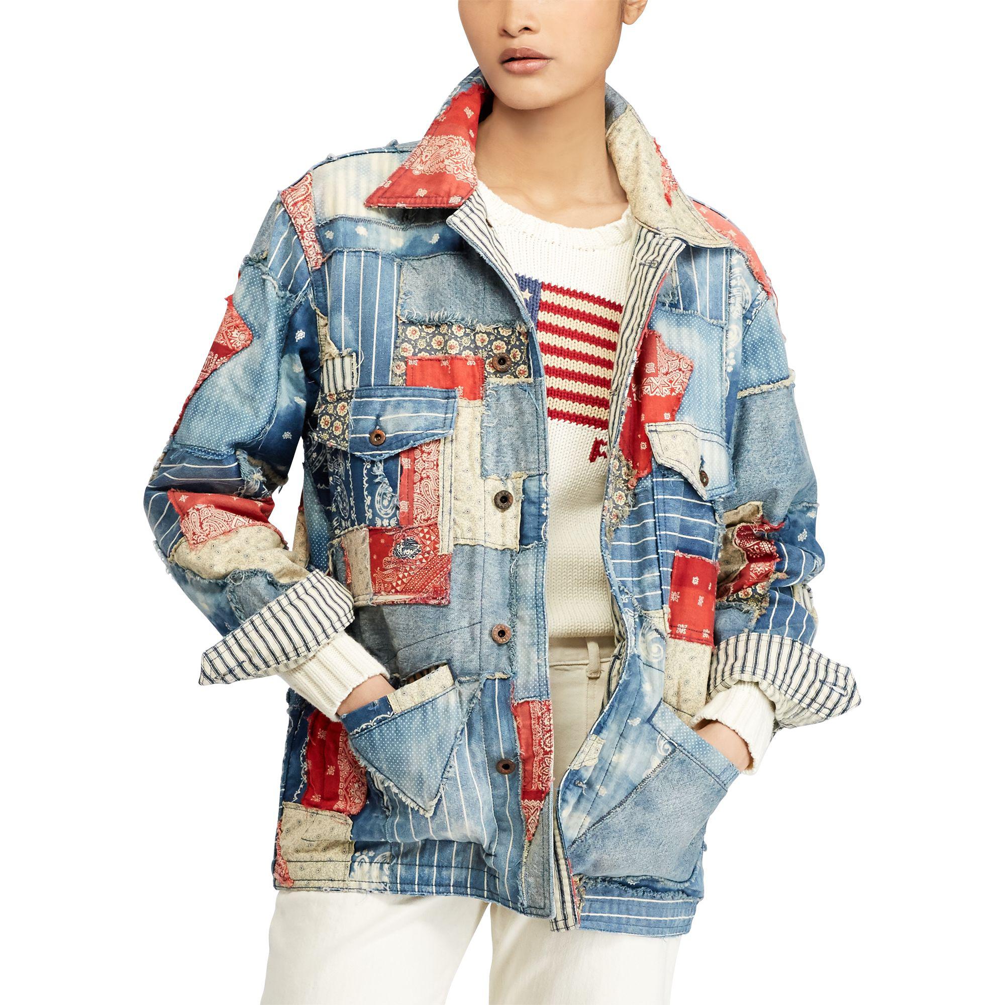 ralph lauren patchwork denim jacket