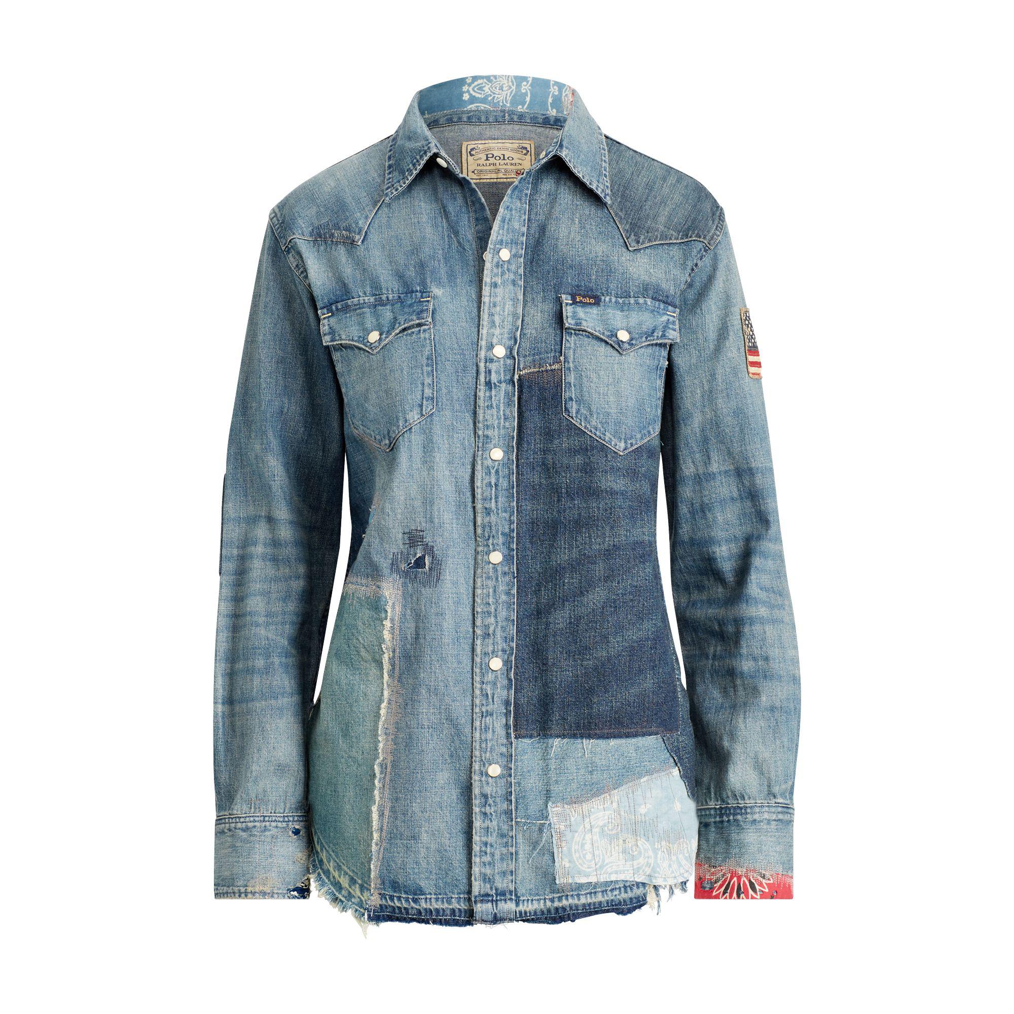ralph lauren patchwork denim jacket