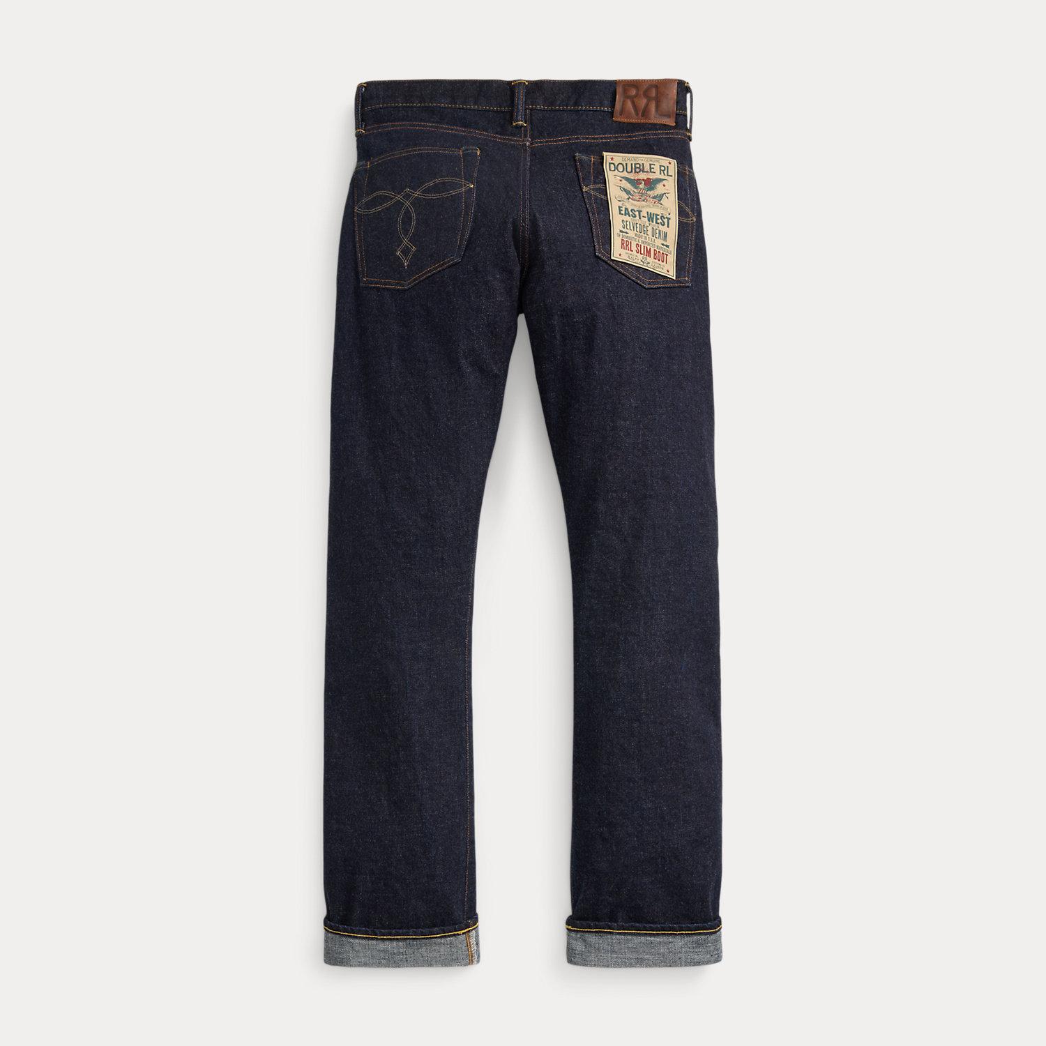 RRL Slim Boot East-West Selvedge Jean in Blue for Men Lyst UK
