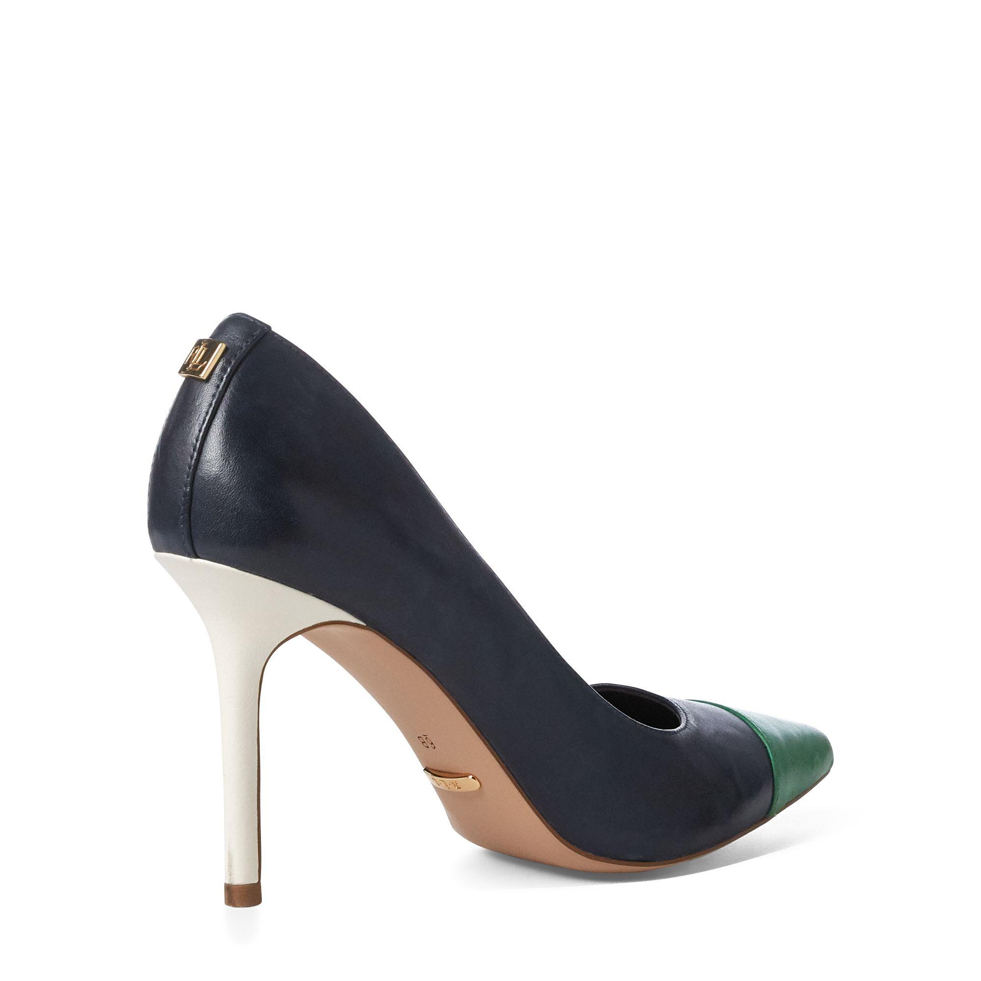 lauren ralph lauren lindella leather pumps