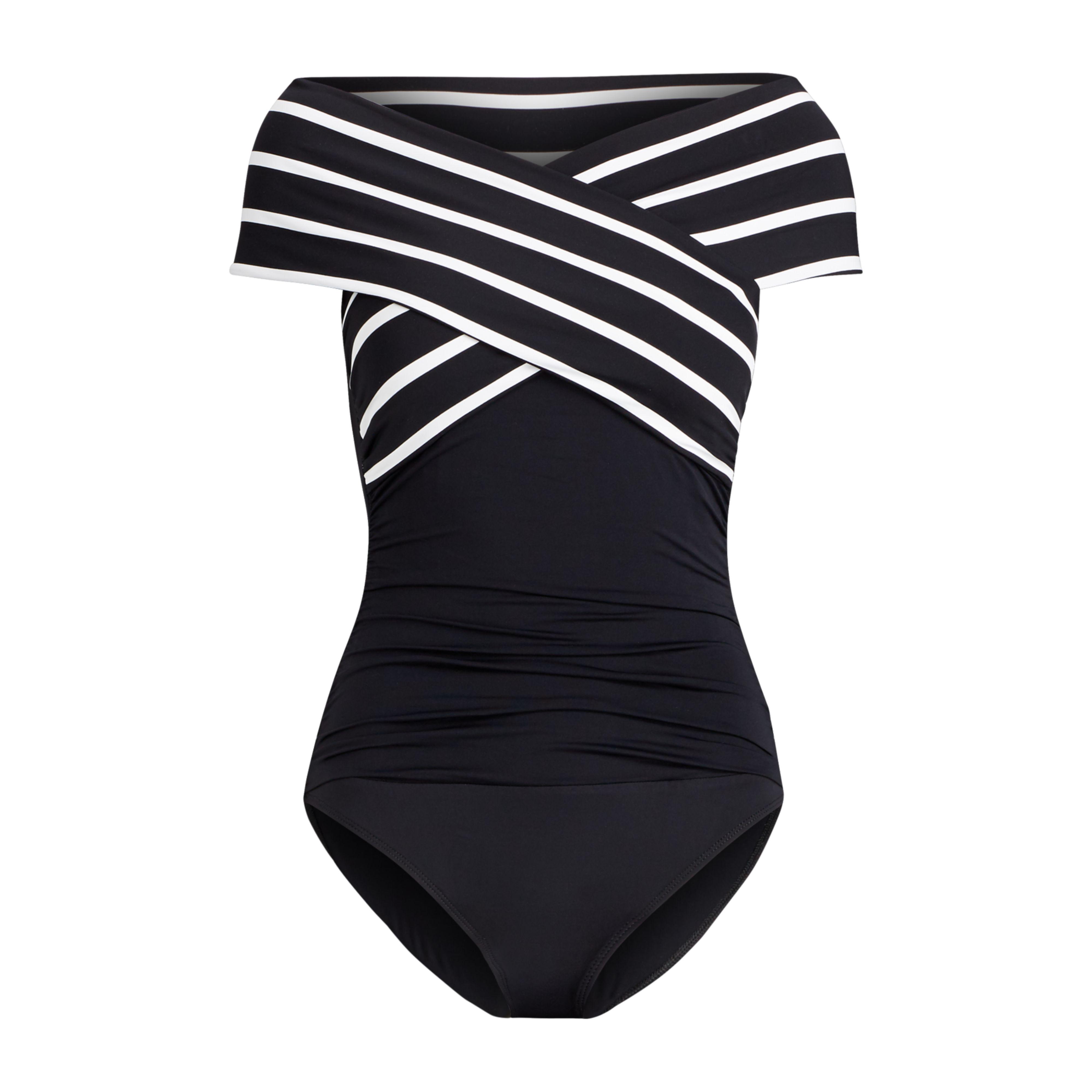 ralph lauren black and white swimsuit