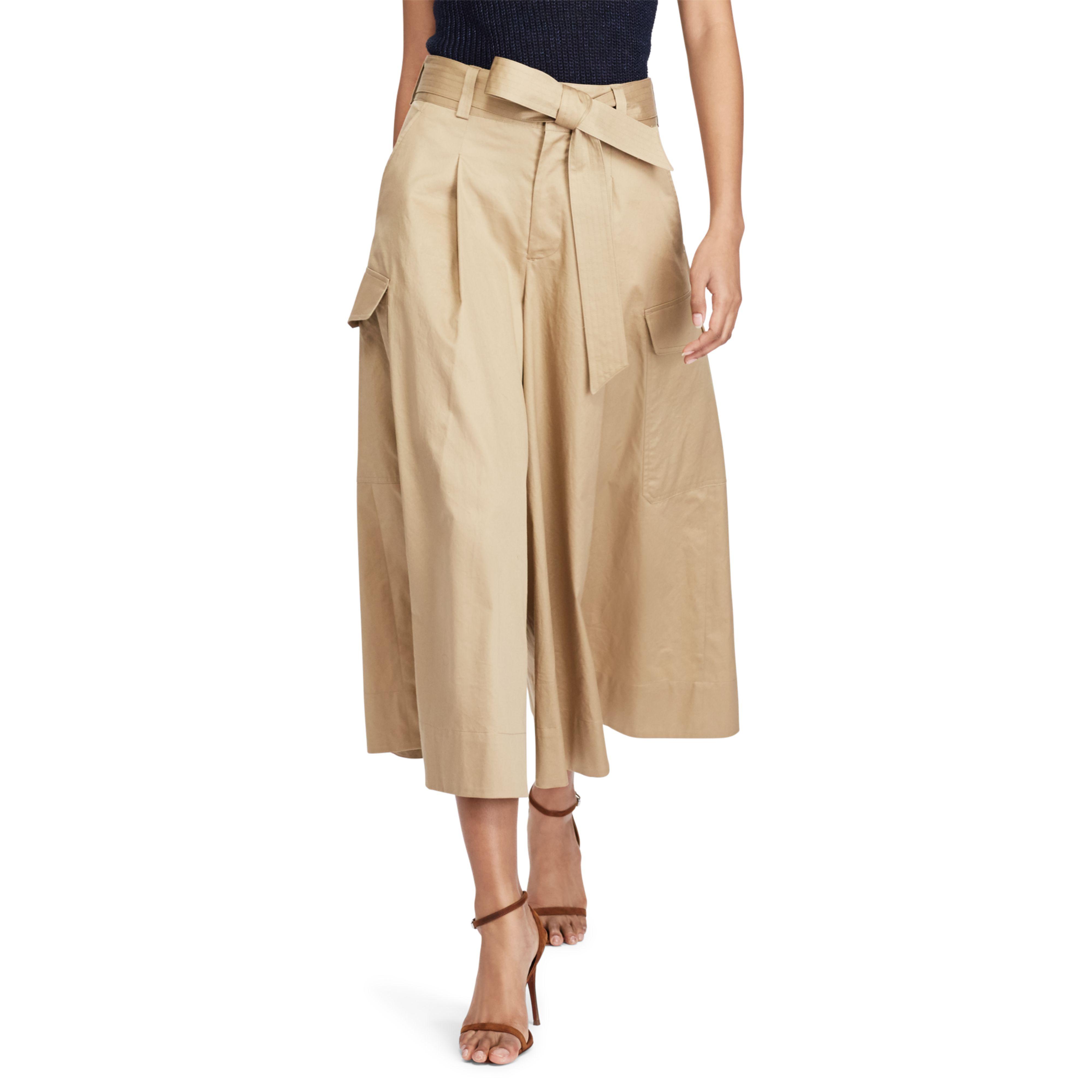 Polo Ralph Lauren Cotton Chino Wide-leg Pant in Beige (Natural) | Lyst