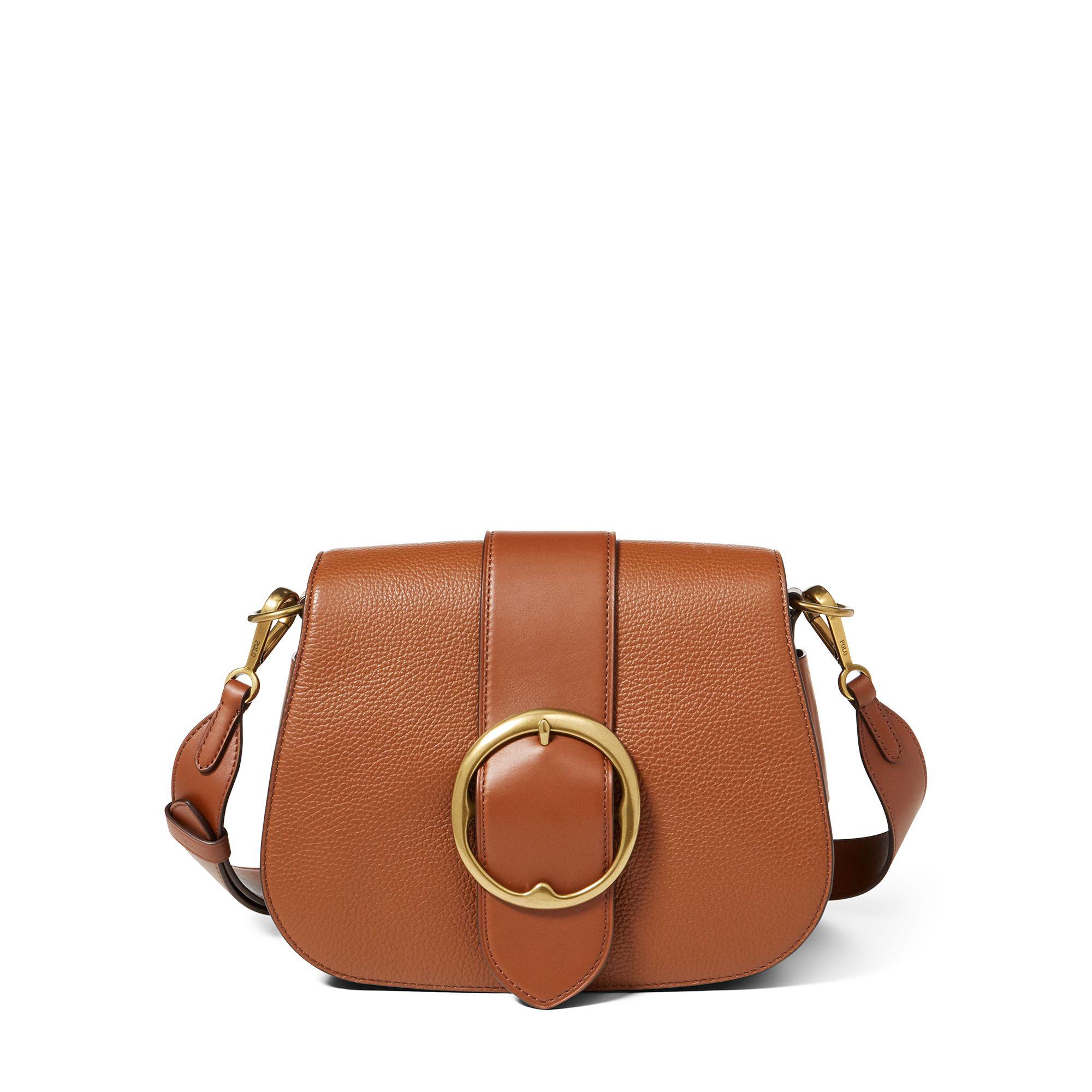 Polo Ralph Lauren Leather Large Belt Saddle Bag in Brown | Lyst
