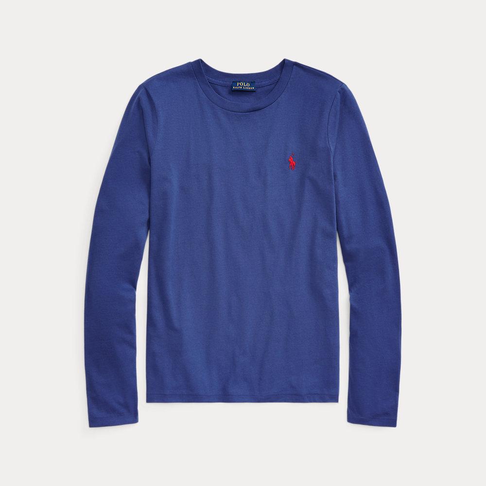 Polo Ralph Lauren Long sleeve Jersey Crewneck T shirt in Blue Lyst UK