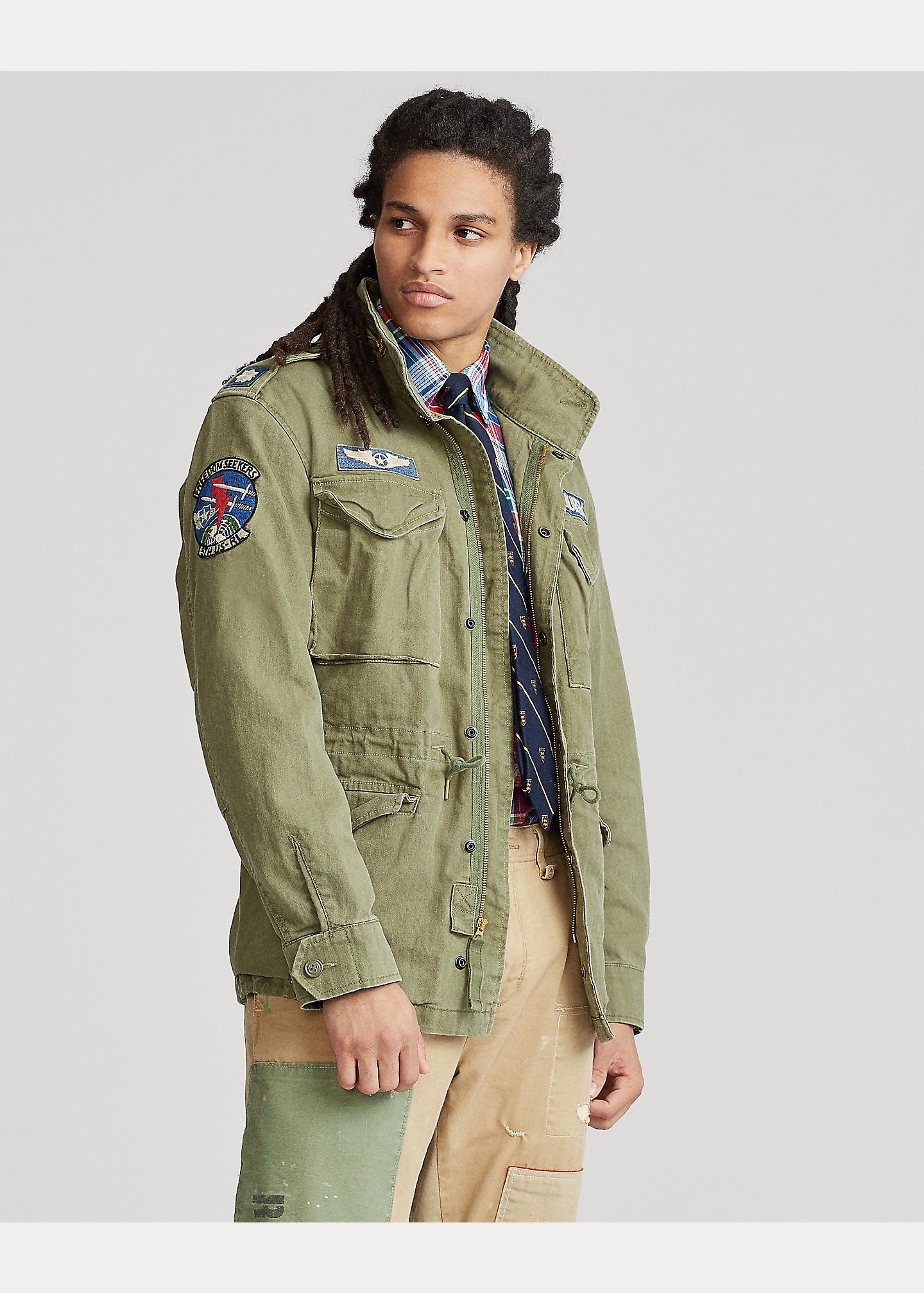 Veste militaire en sergé de coton Ralph Lauren pour homme en coloris Vert |  Lyst
