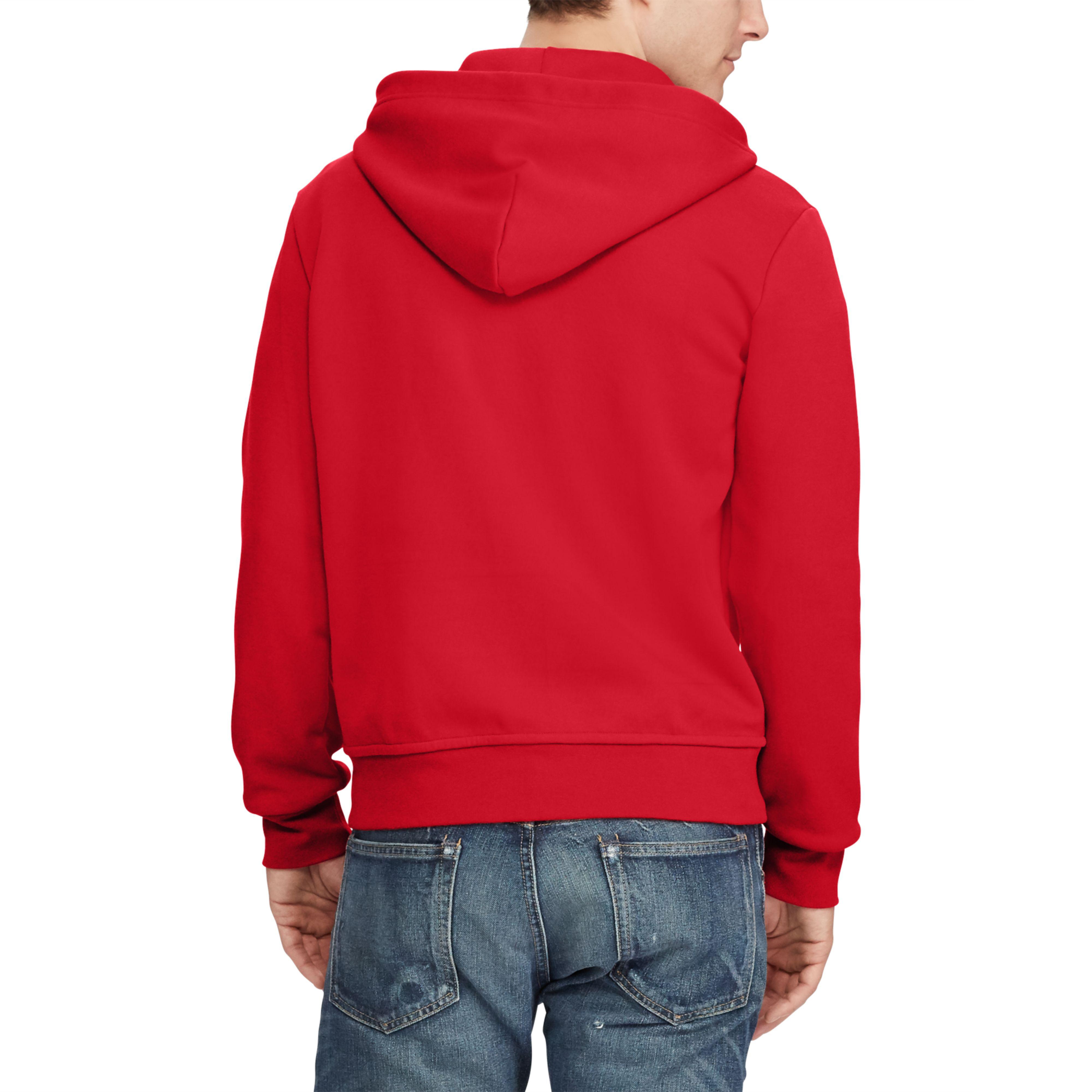 Lyst - Polo Ralph Lauren Double-knit Full-zip Hoodie in Red for Men