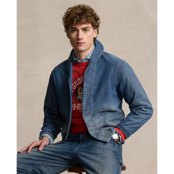 Giacca in denim con collo a scialle da Uomo di Ralph Lauren in Blu