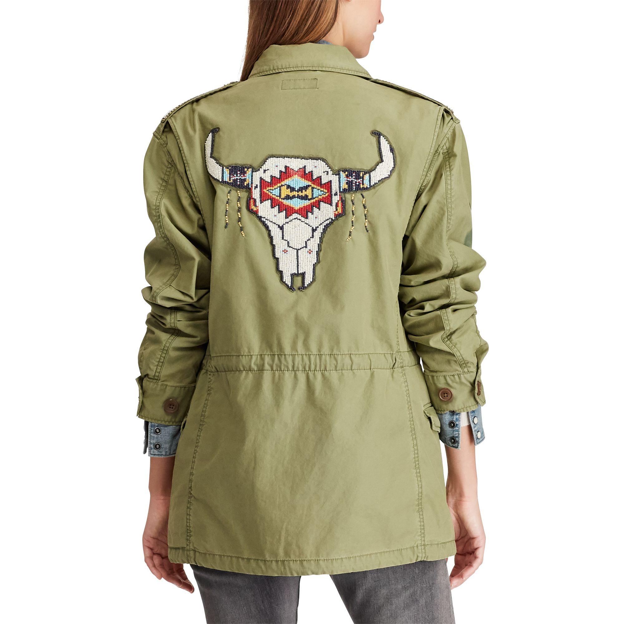 Veste militaire tête de taureau Polo Ralph Lauren en coloris Vert | Lyst